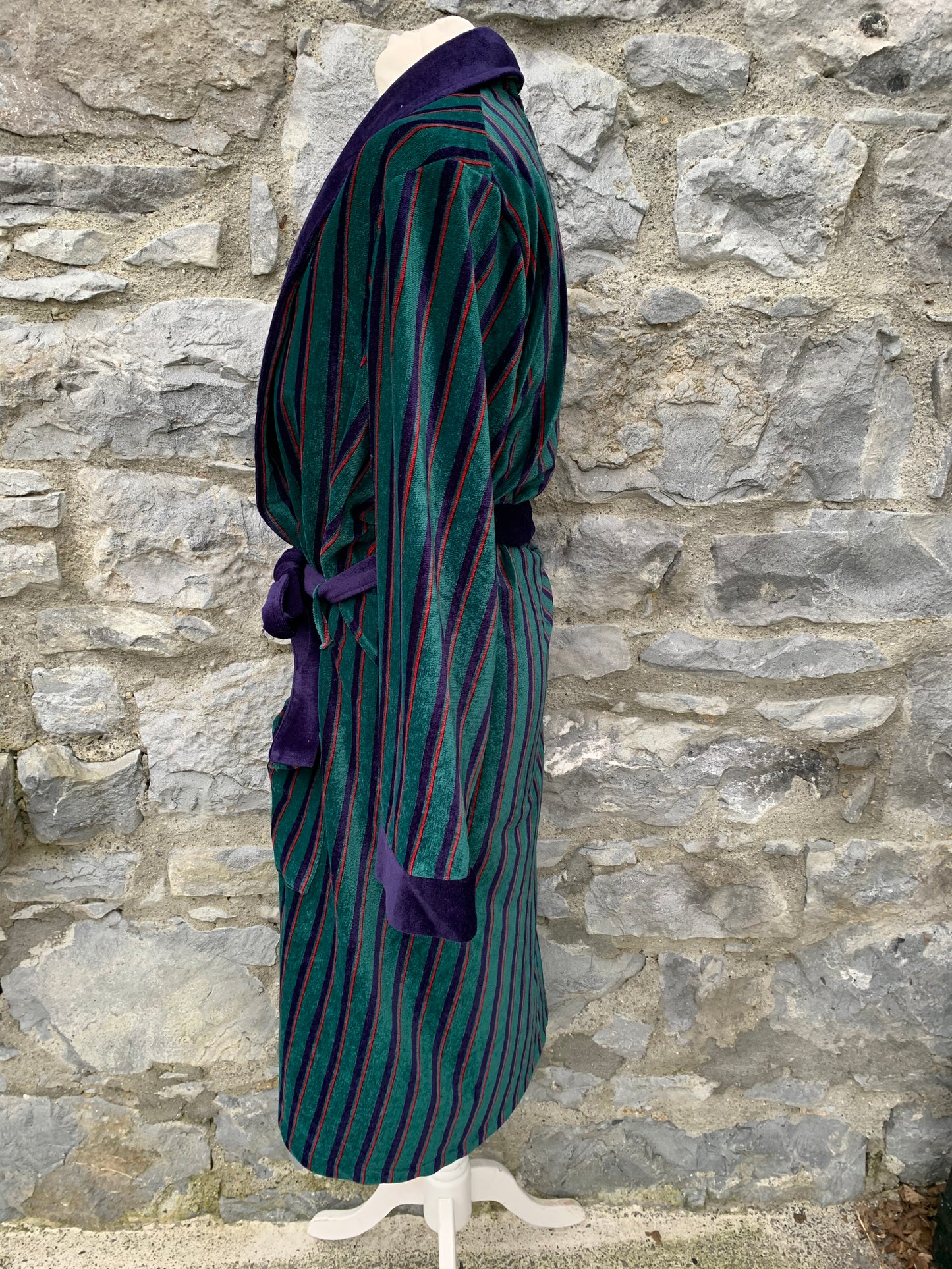Debenhams green velour robe Small