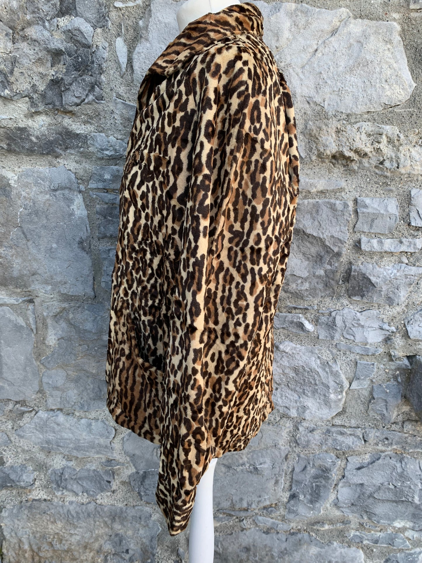 Leopard furry jacket uk 10-12