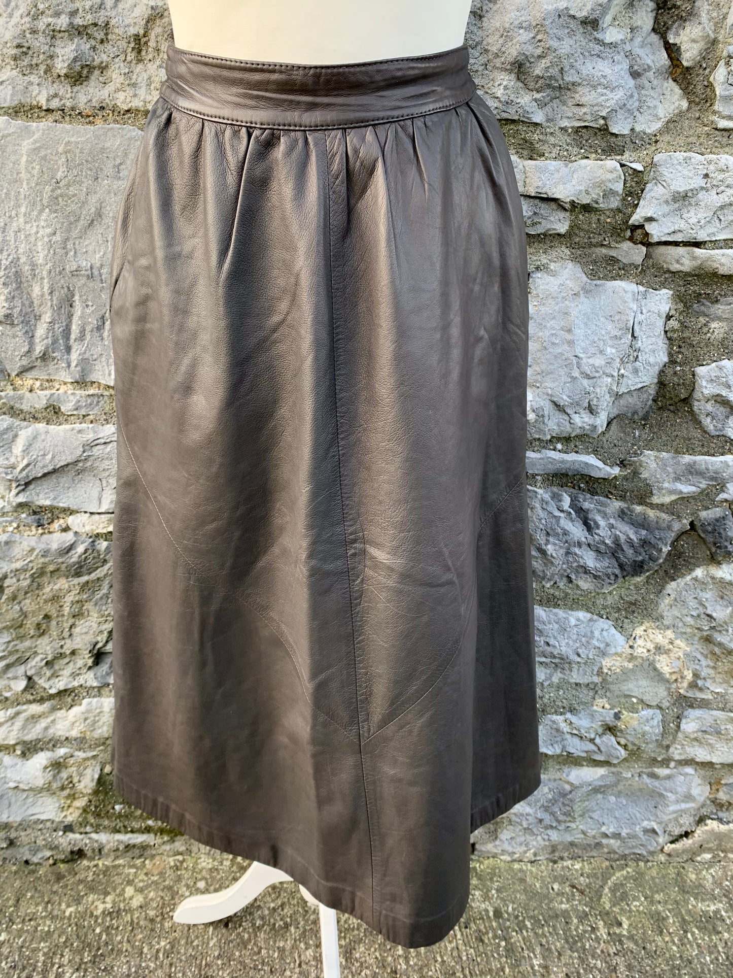 Graphite leather skirt uk 6