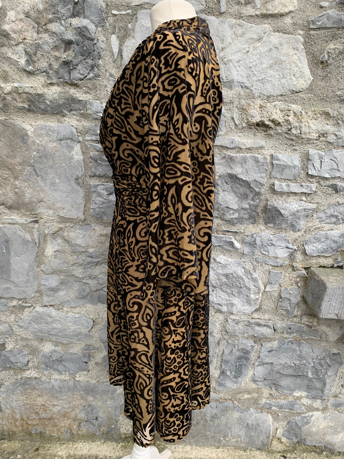 Old gold velvet dress uk 8