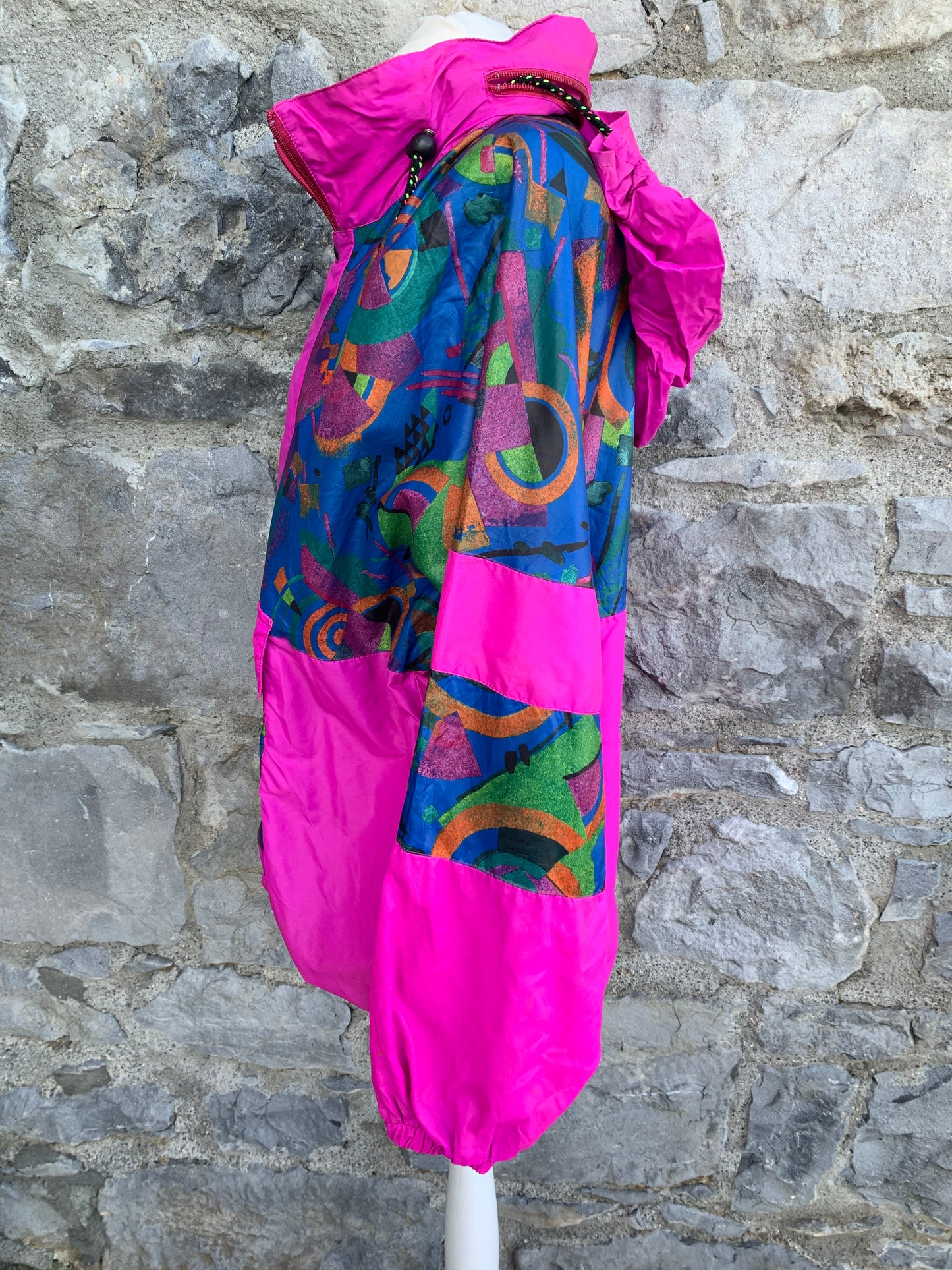 Etirel pink abstract windbreaker Small