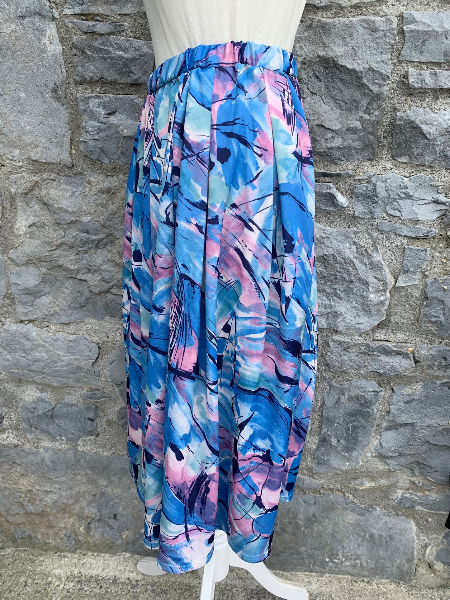 Butteknit 80s pink&blue skirt uk 6-10