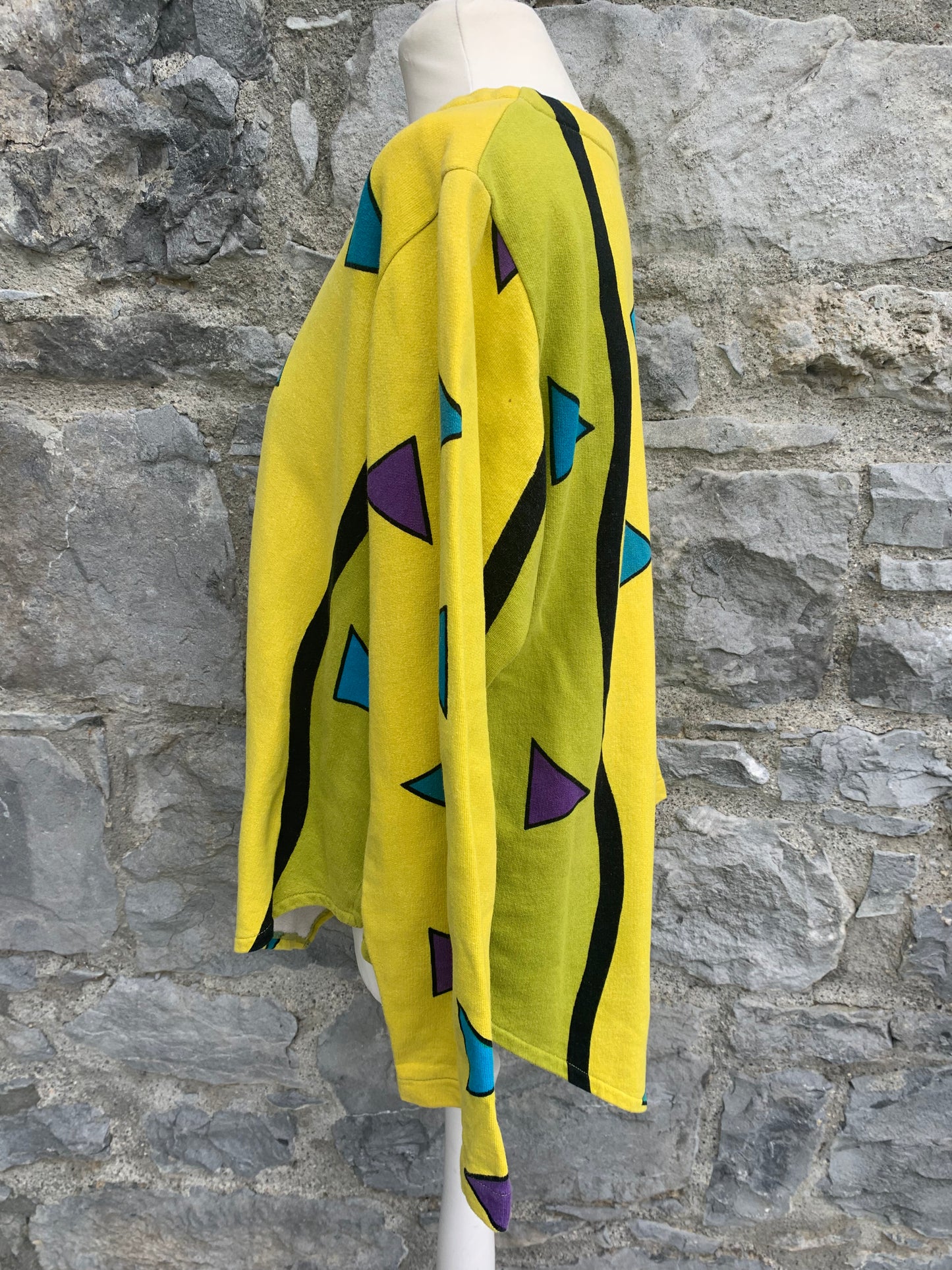 80s Avalon triangles asymmetrical sweatshirt uk 12-14