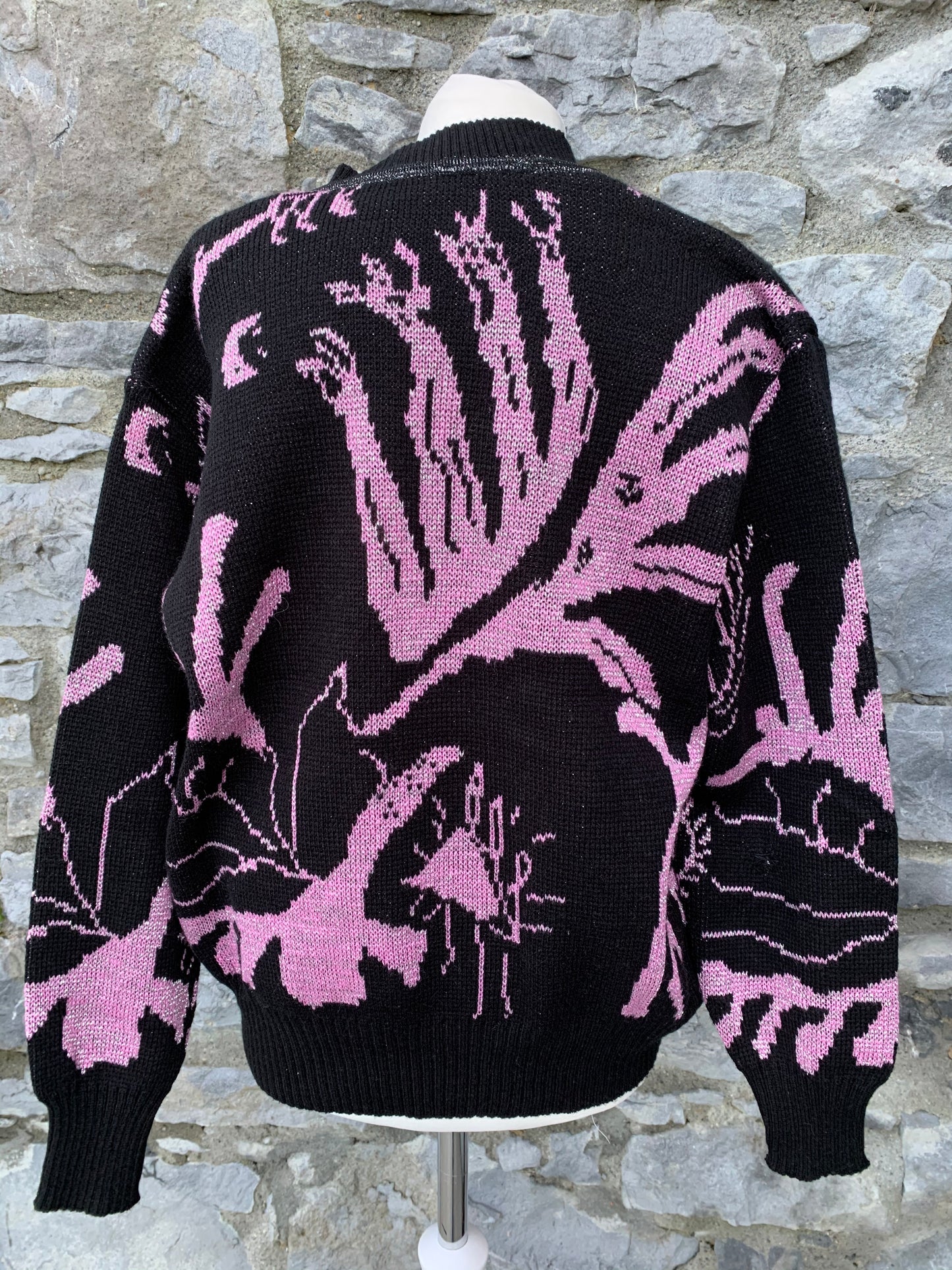 Black&lilac sparkly jumper uk 14