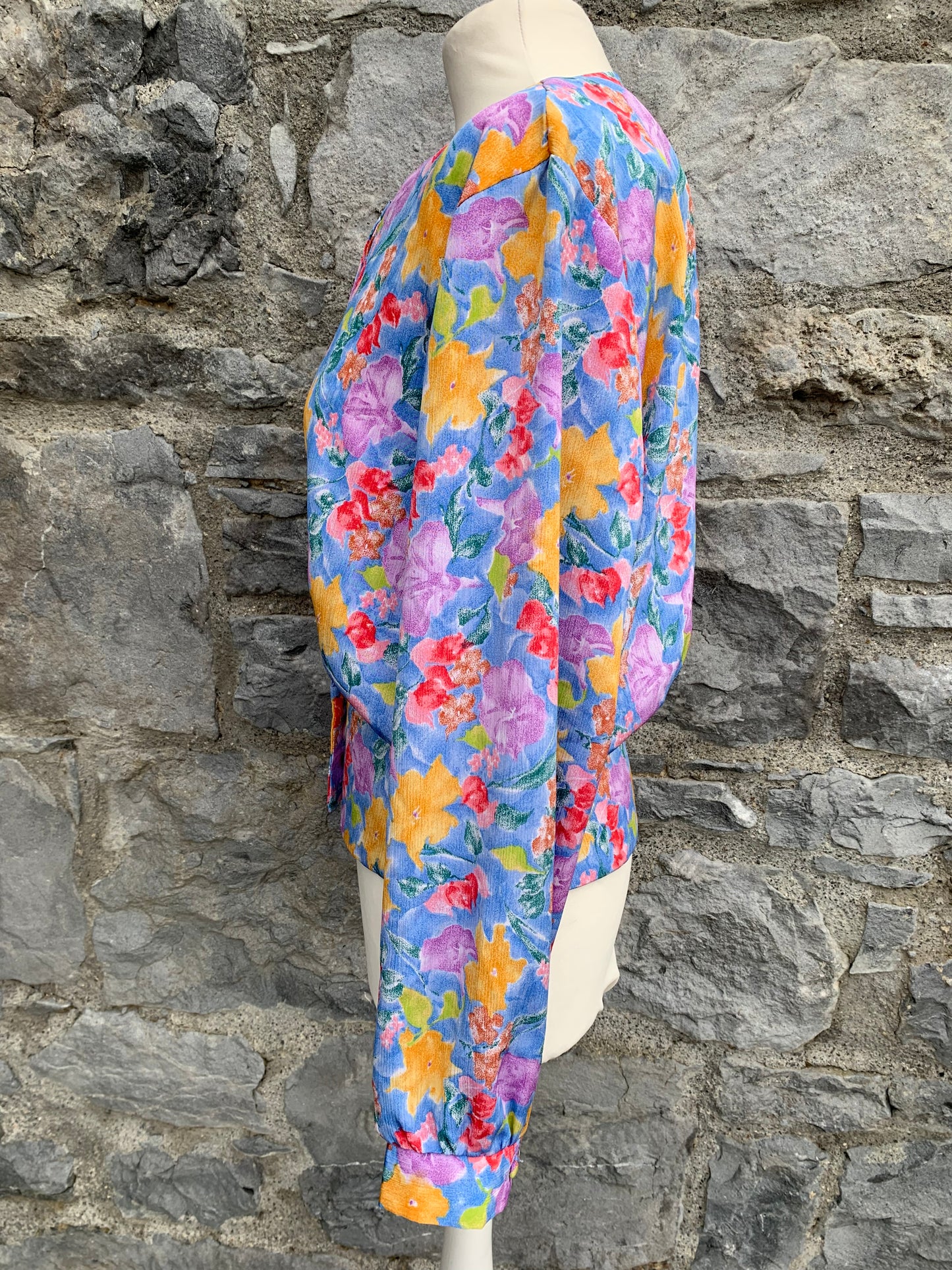 Yellow&blue floral top uk 10