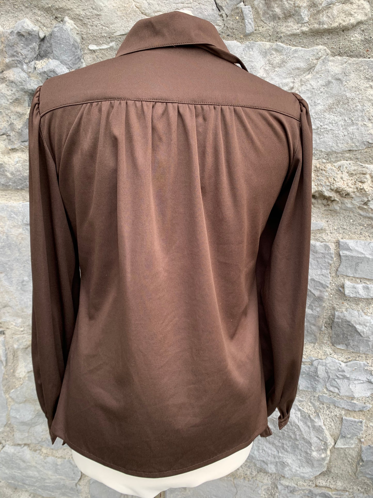 Brown shirt with a bow uk 8-10