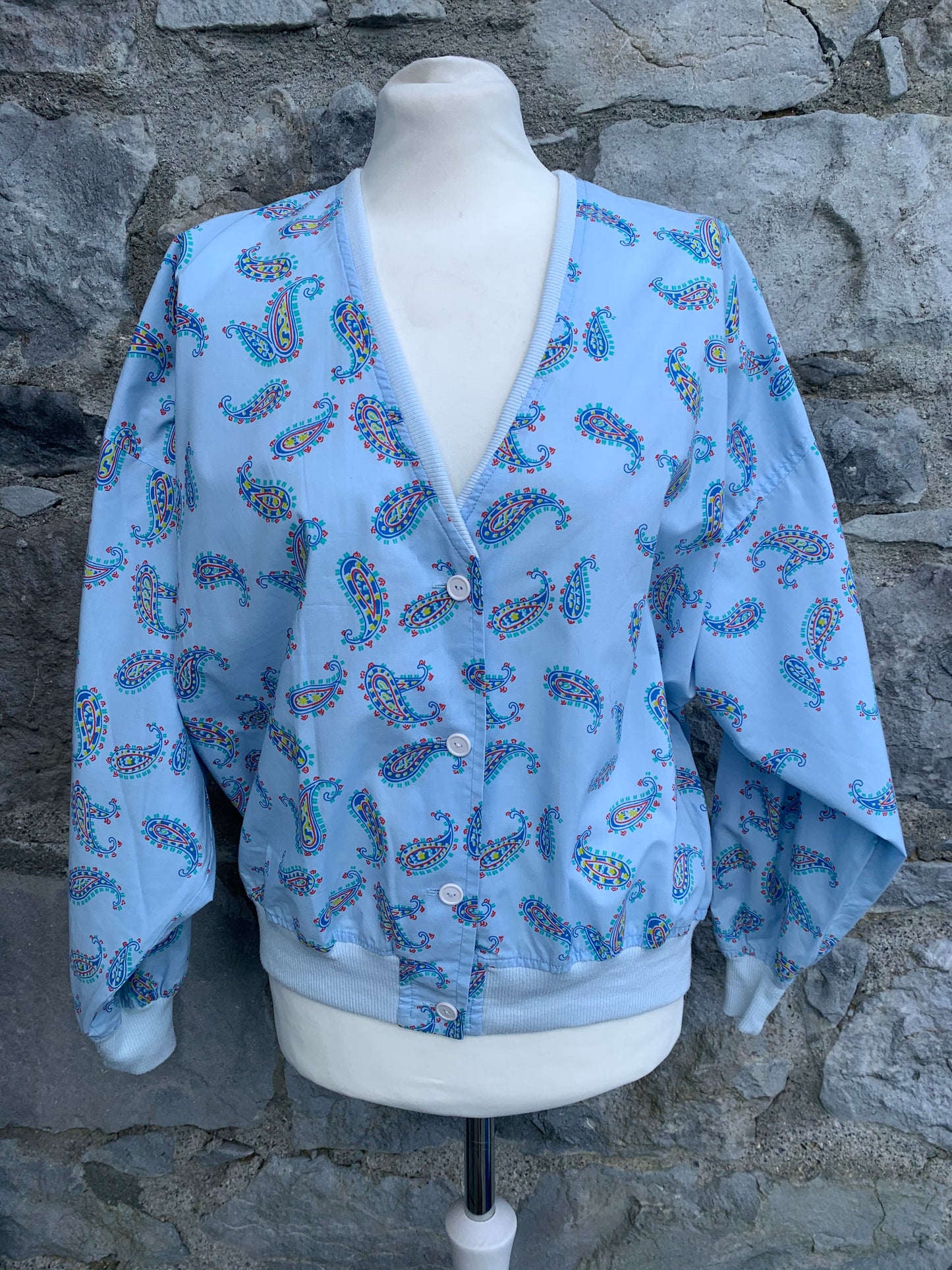 Prime Time 80s blue paisley blazer uk 12-14