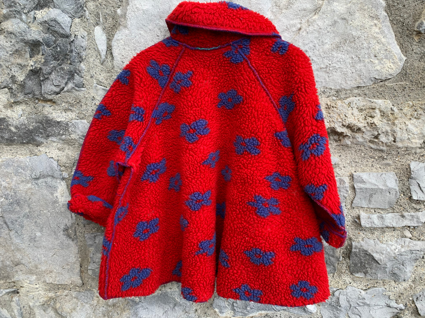 Red teddy bear coat 3-4y (98-104cm)