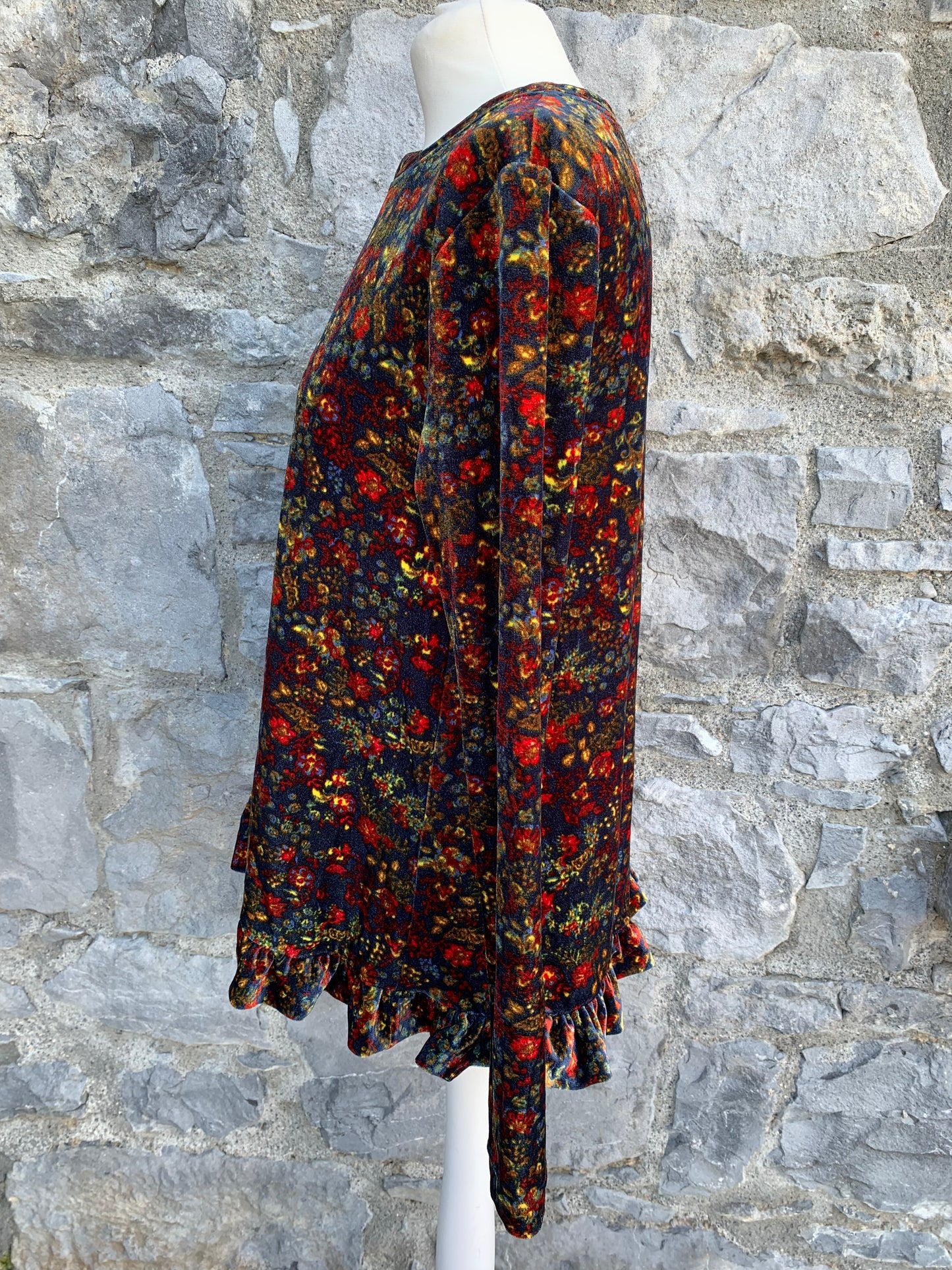 Velvet floral top uk 8-10