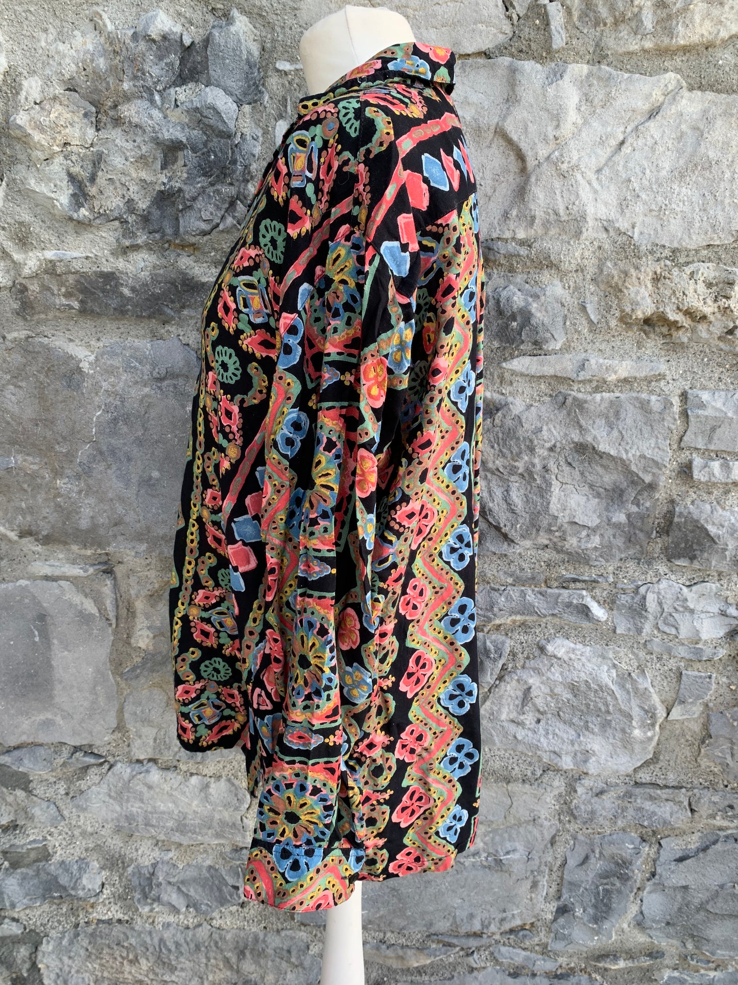 Extension 90s abstract floral shirt Medium