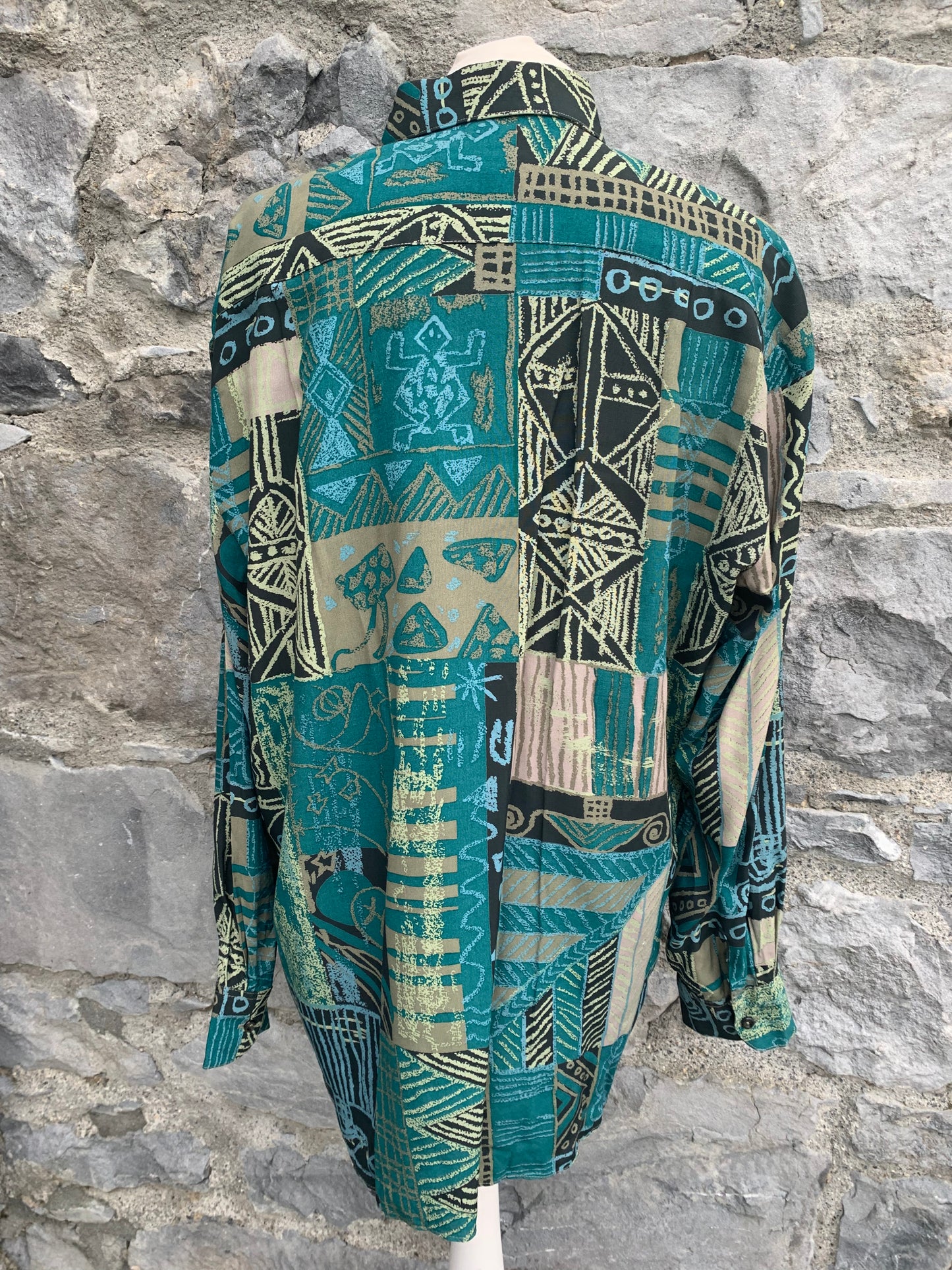 Awax 80s geometric shirt Large