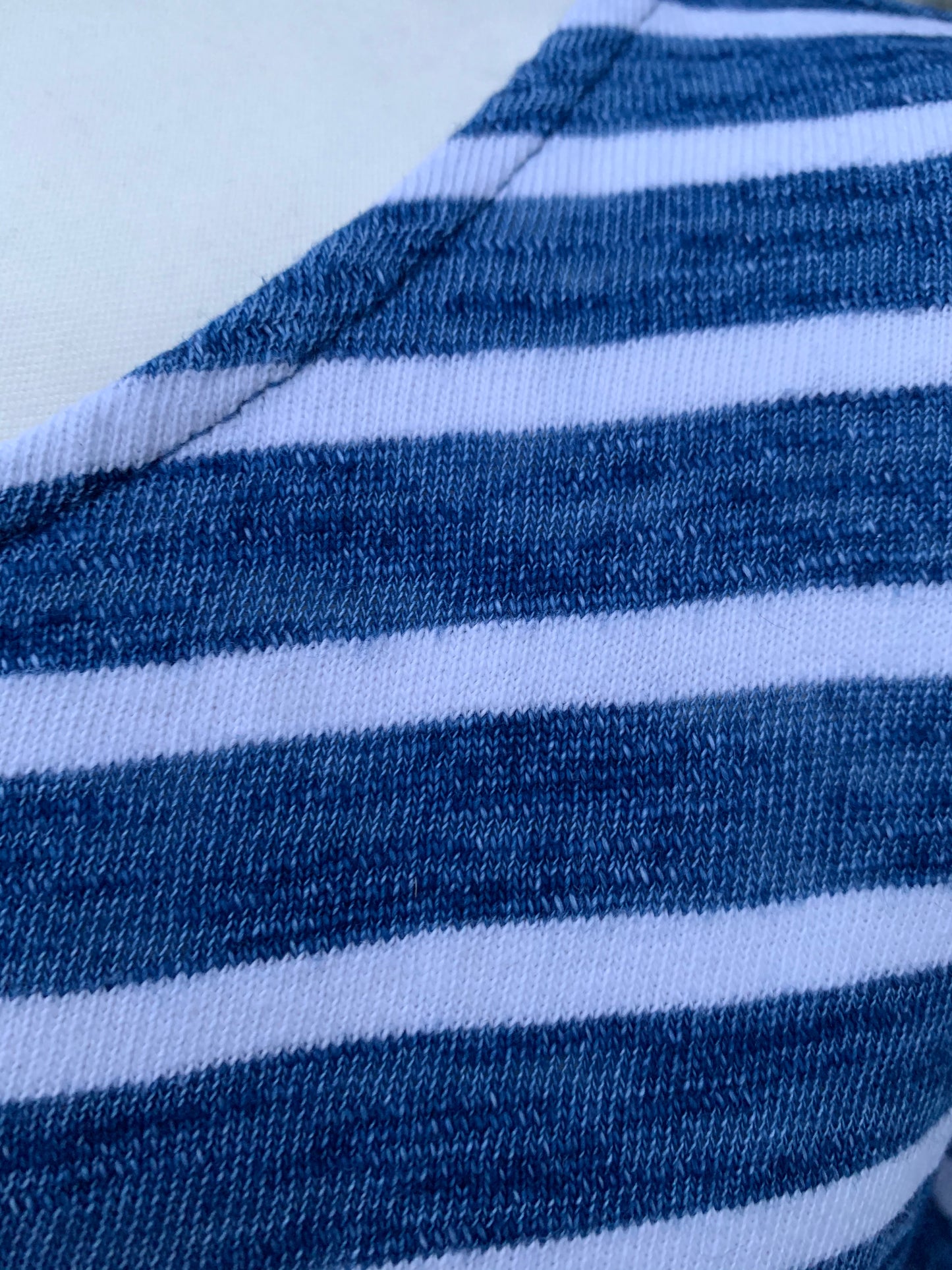 Blue&white stripy top Small