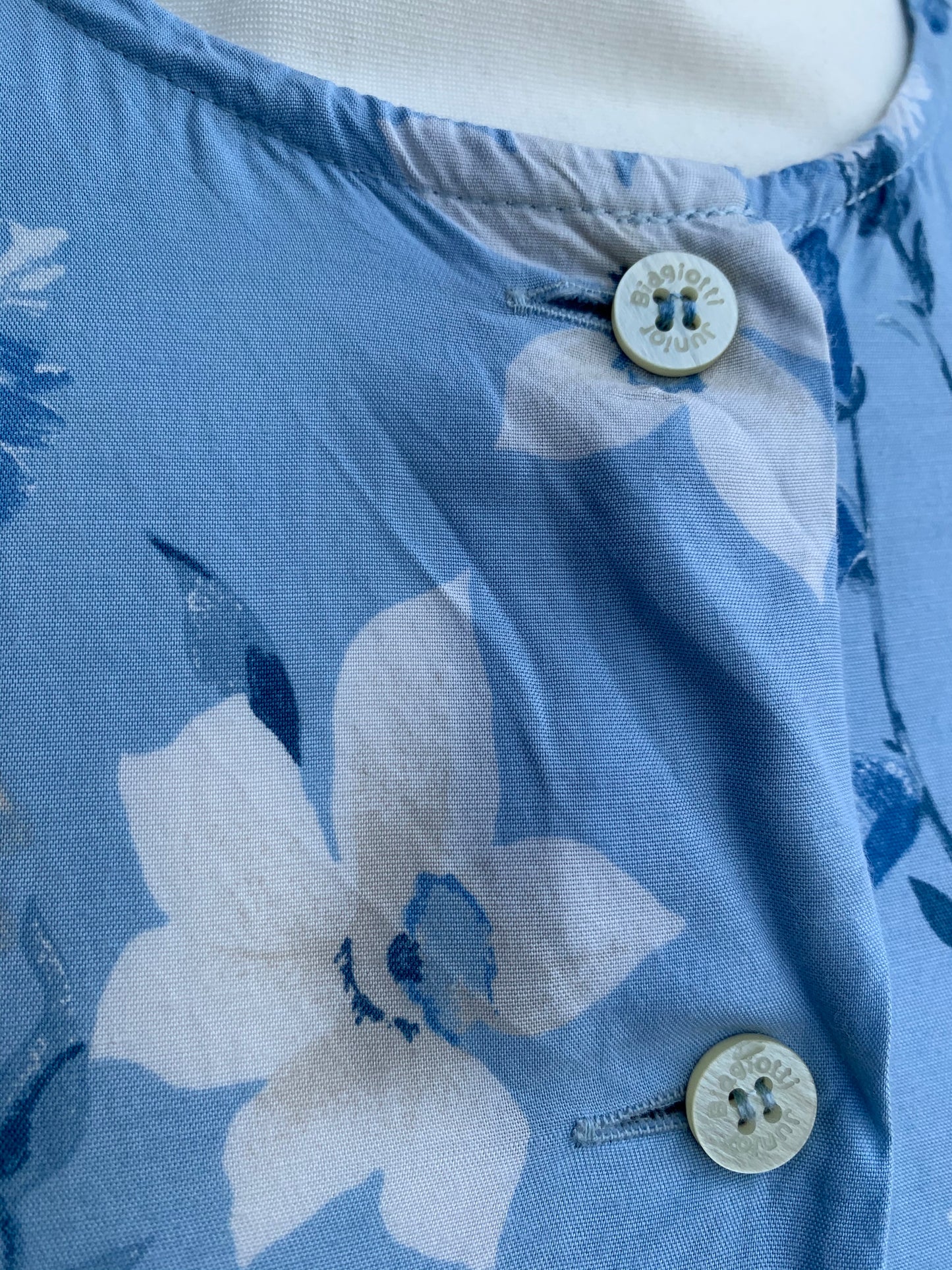 Laura Biagiotti 90s blue floral dress uk 6-8
