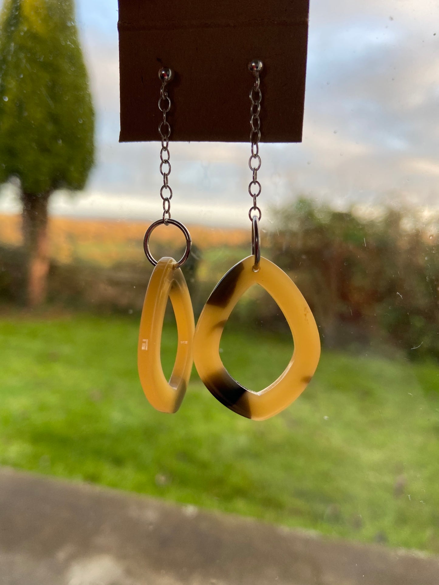 Light orange earrings