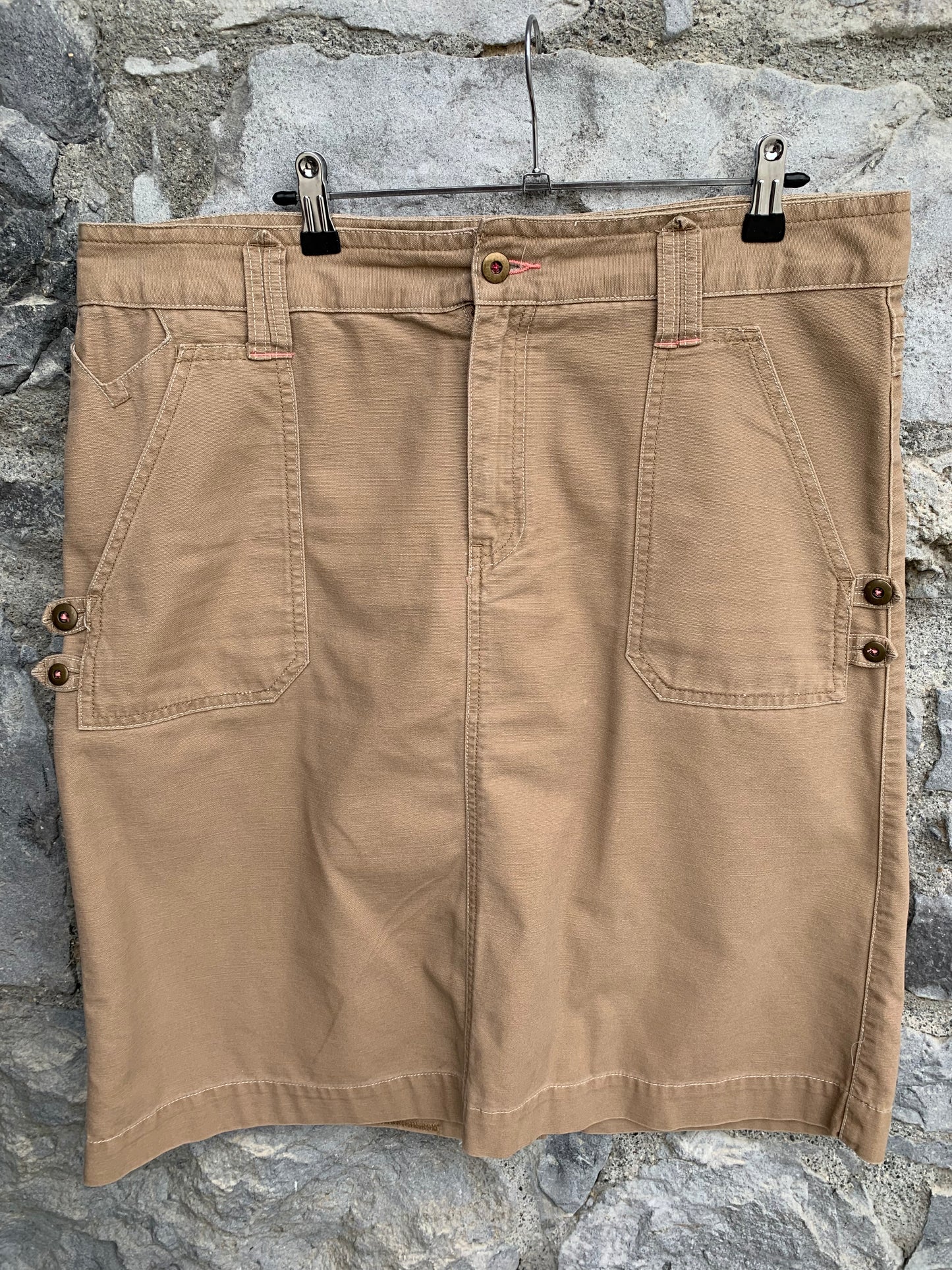 Beige denim skirt uk 18