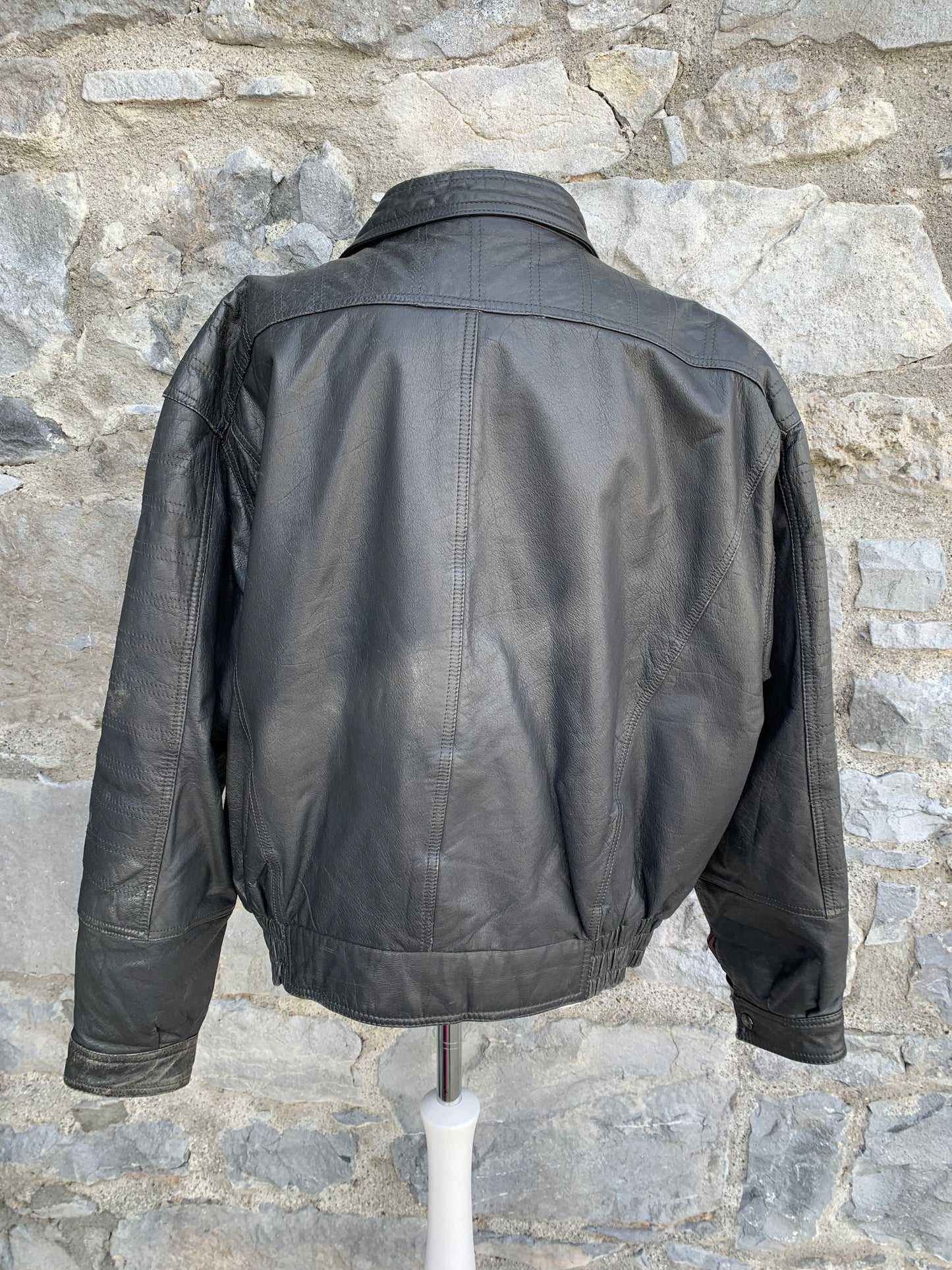 Concord black patchwork leather jacket M/L