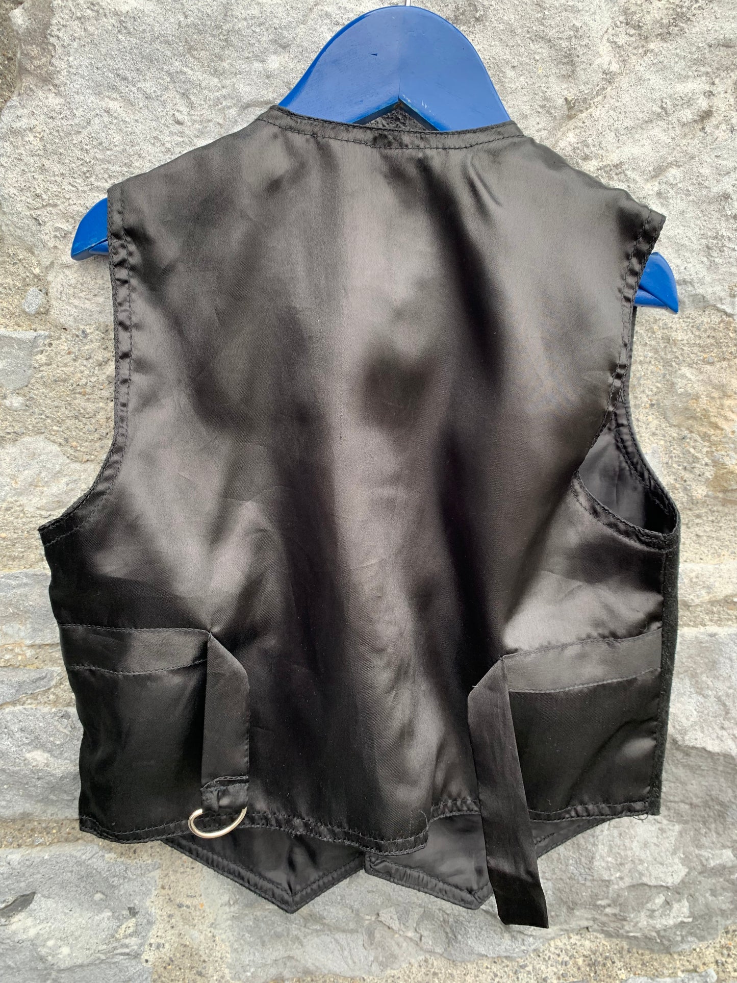 Black suede waistcoat 7-8y (122-128cm)