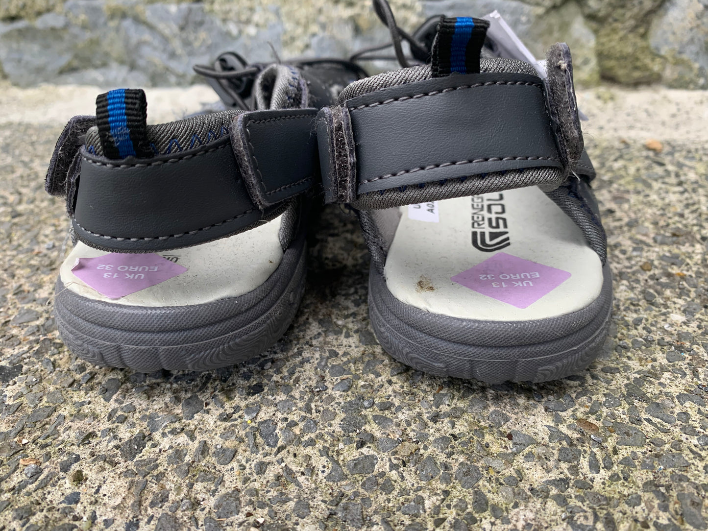 Grey sandals uk 13 (eu 32)