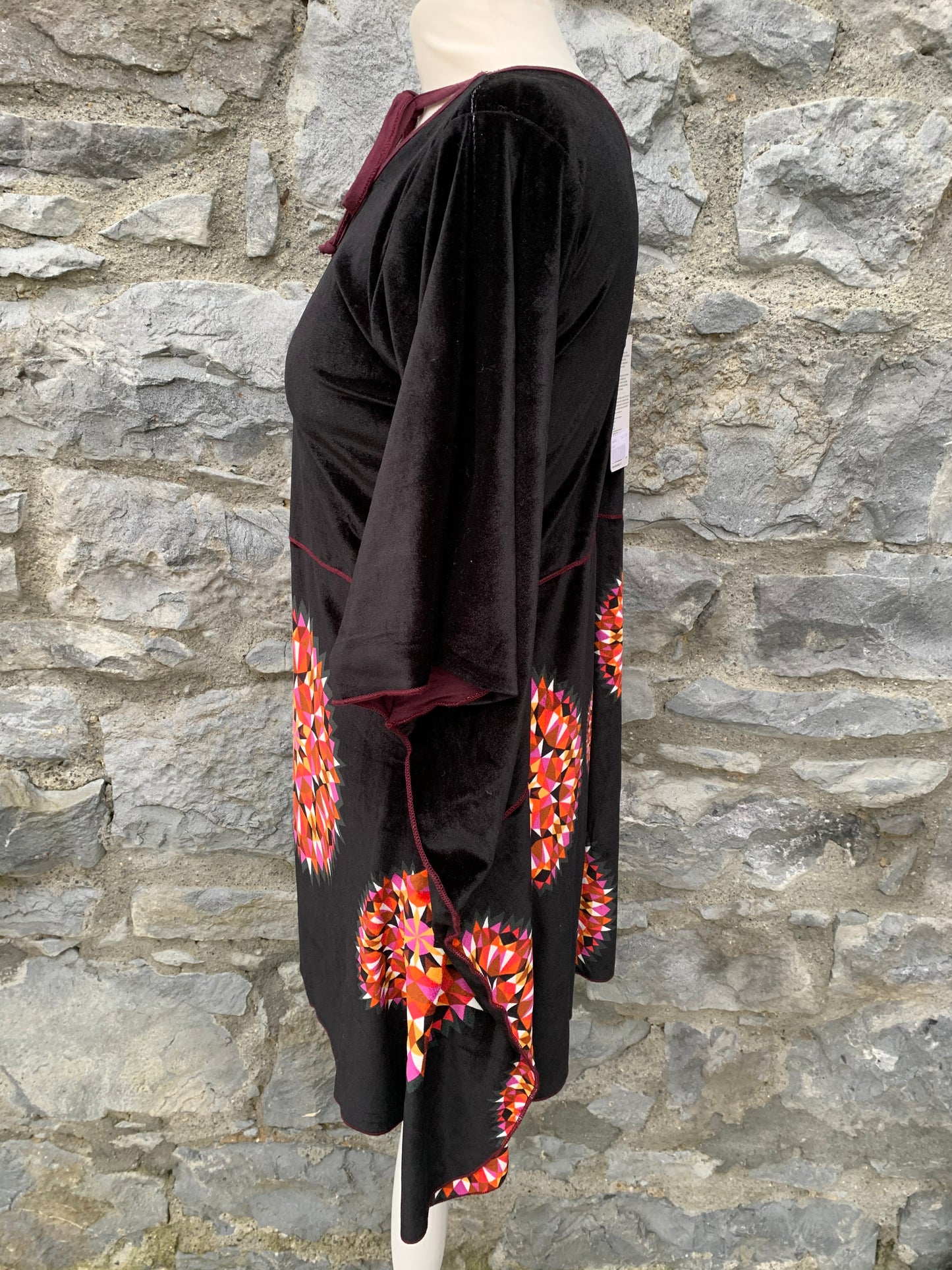 Funky black velvet tunic uk 10-12