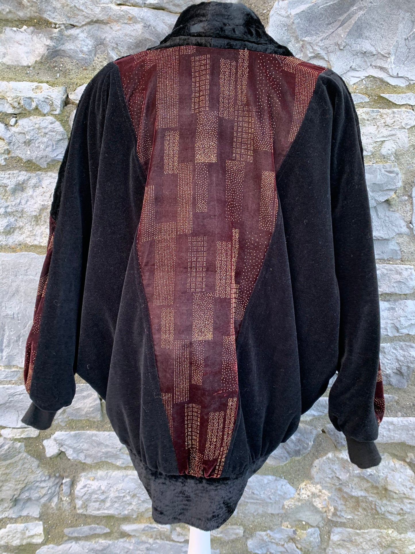 Velvet bat sleeves sparkly jacket uk 10-16