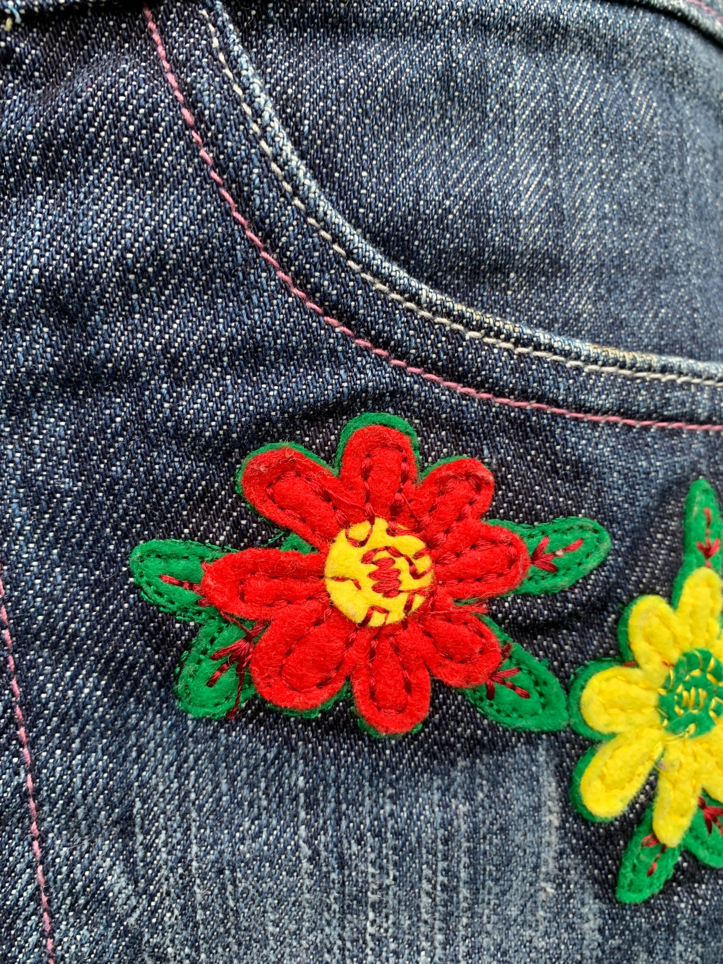 Denim skirt with embroidery uk 10