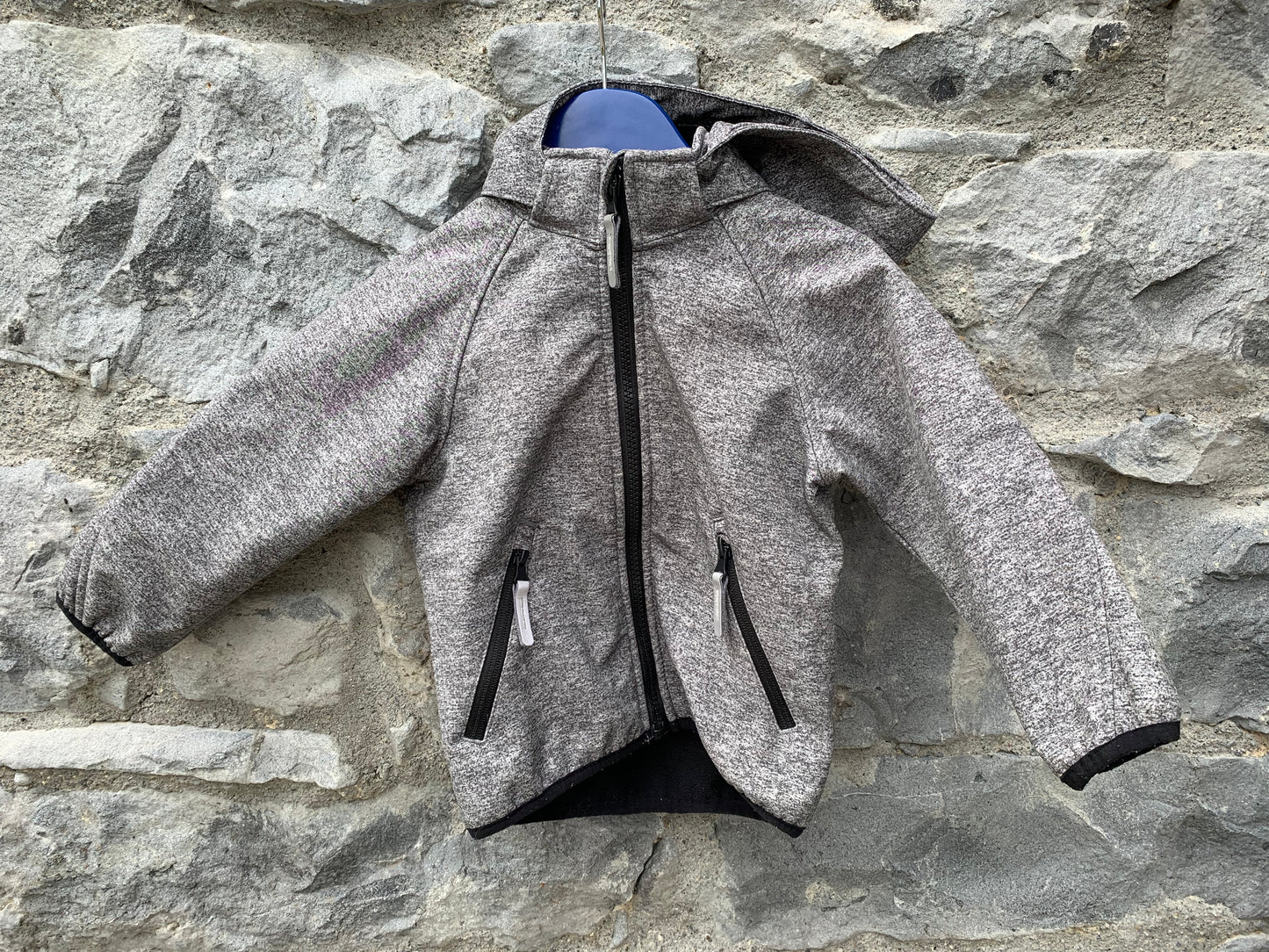 Grey softshell jacket 18-24m (86-92cm)