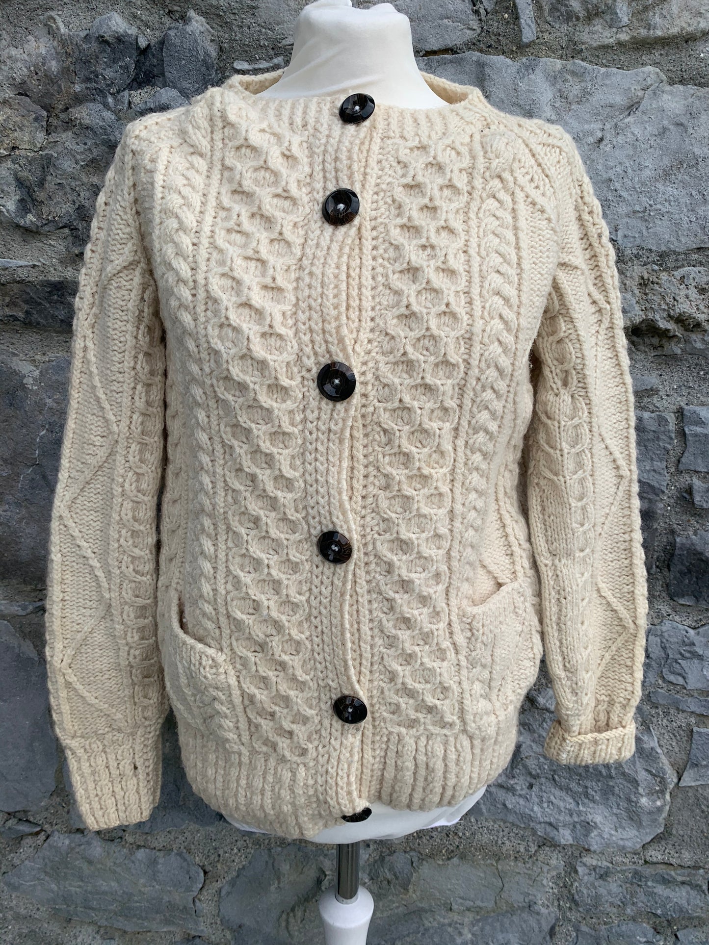 Loch Garman Aran cardigan uk 12