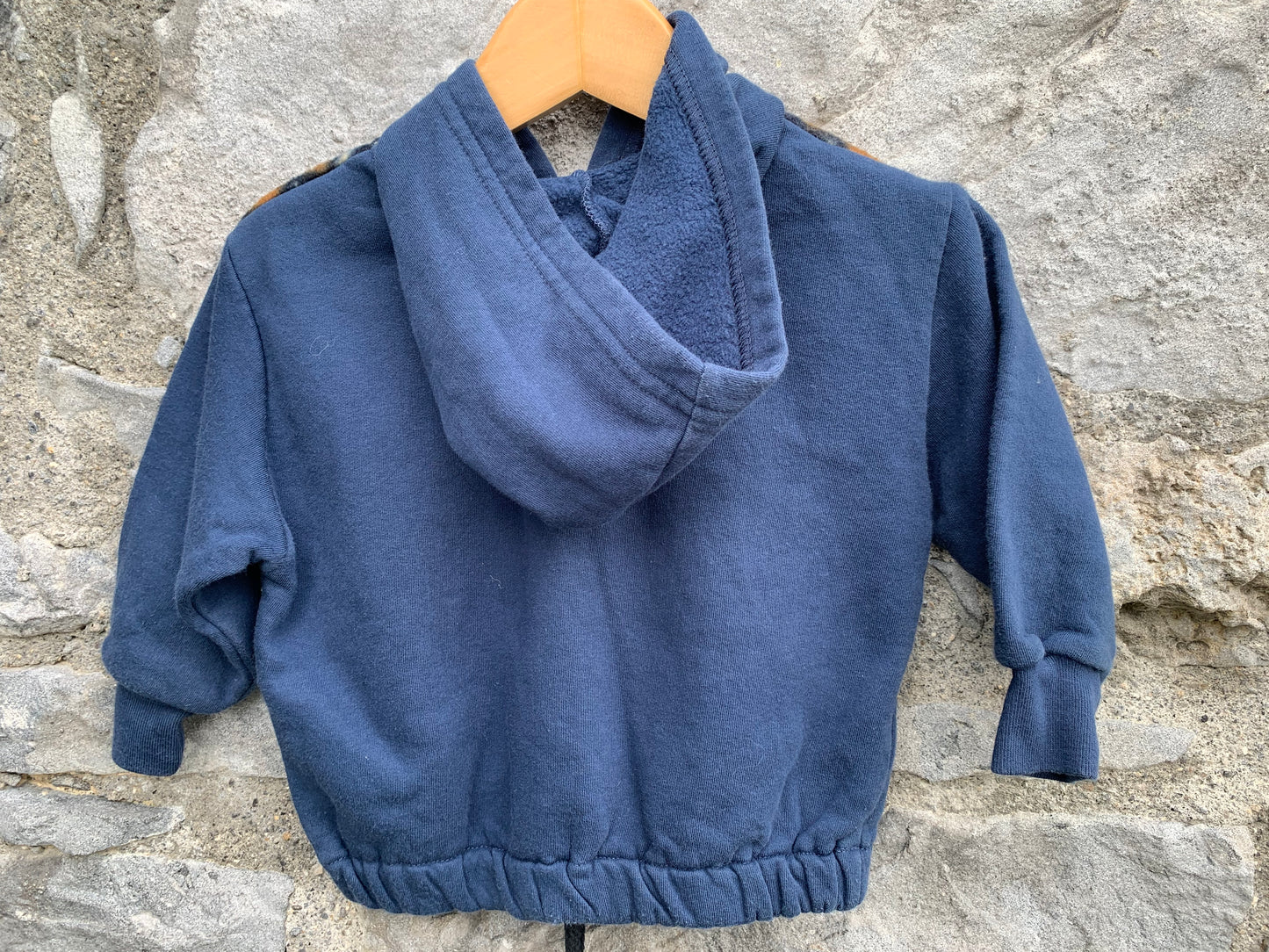 Navy fleece hoodie 6-9m (68-74cm)