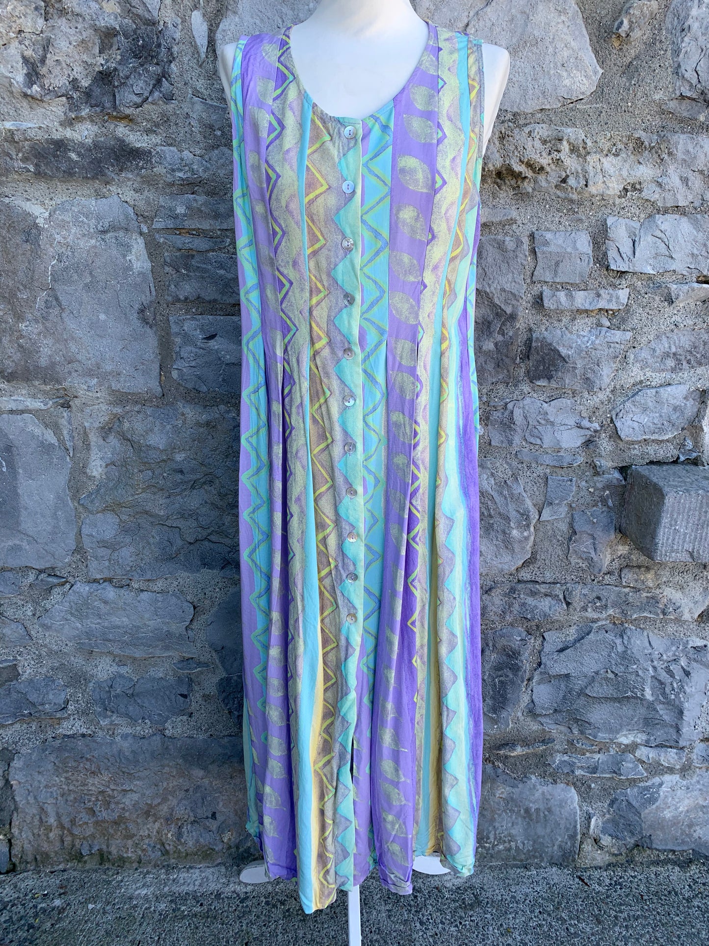 Beach Club 80s geometric sleeveless dress uk 14