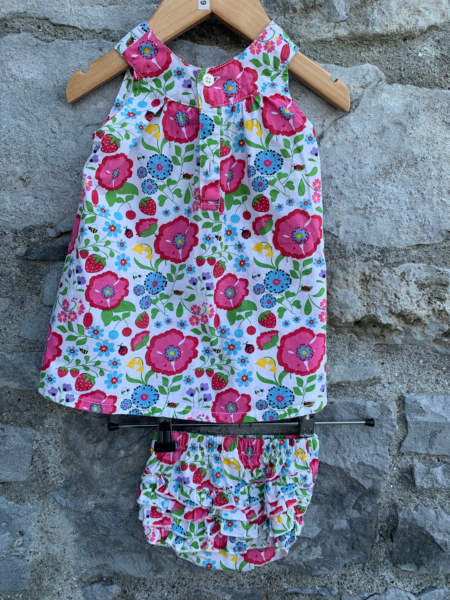 Floral dress with bloomers 4-6m (62-68cm)