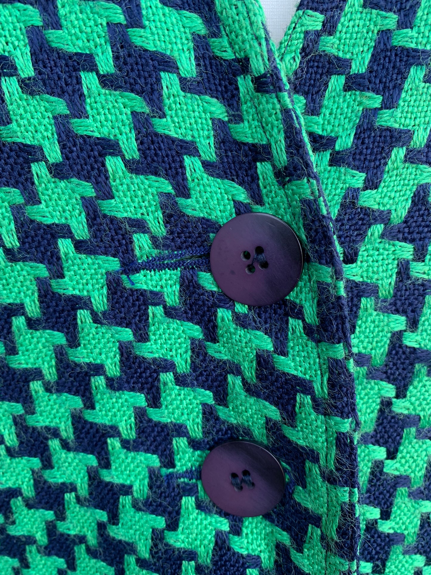 Houndstooth green jacket uk 14