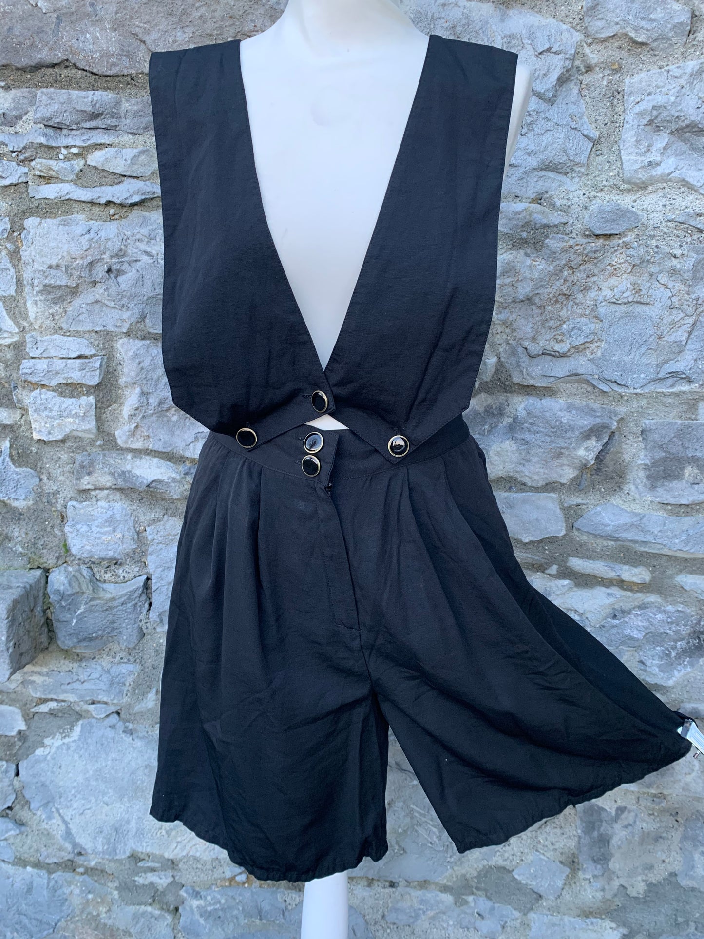 Black culottes with straps uk 8-10