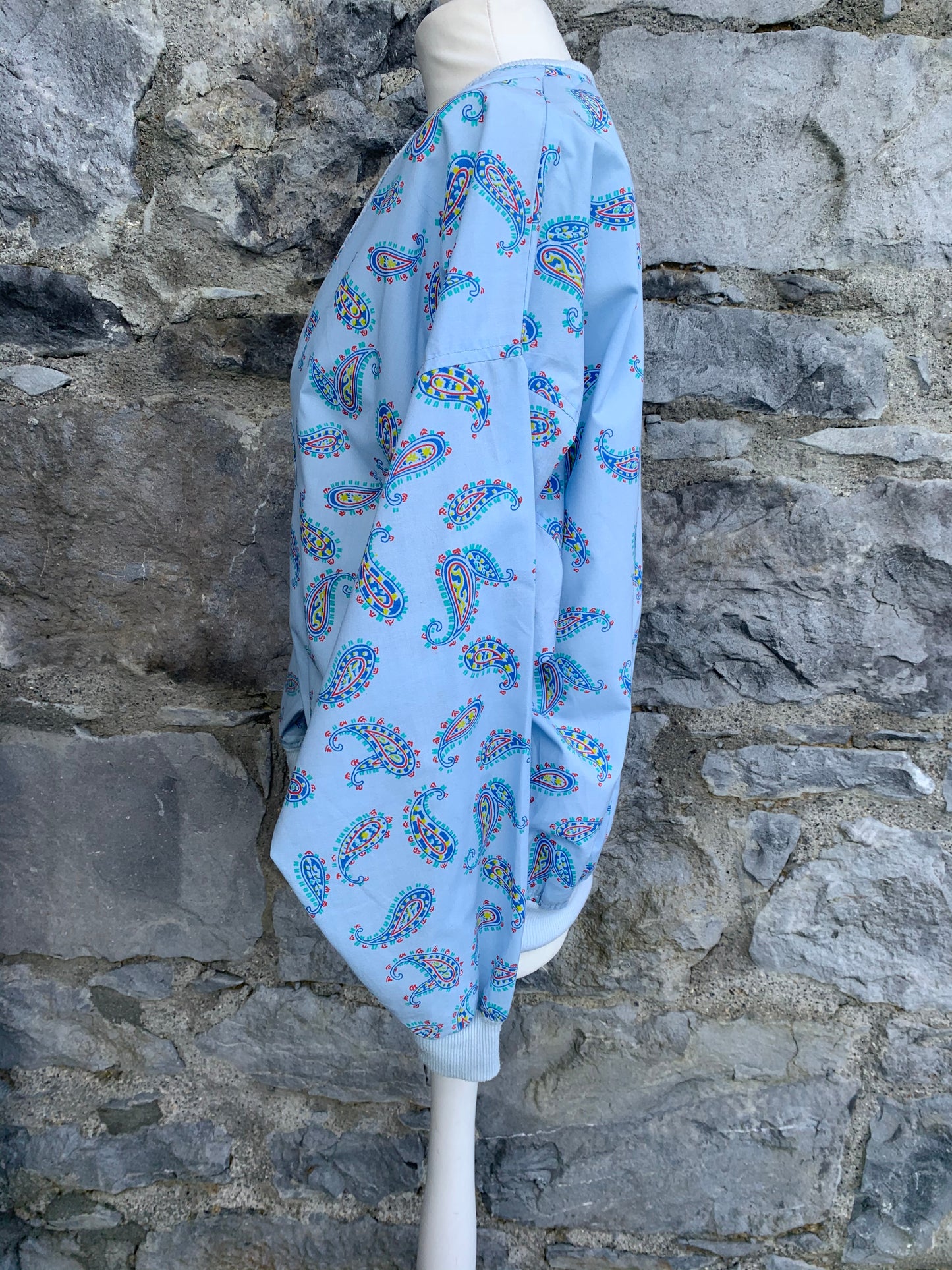 Prime Time 80s blue paisley blazer uk 12-14