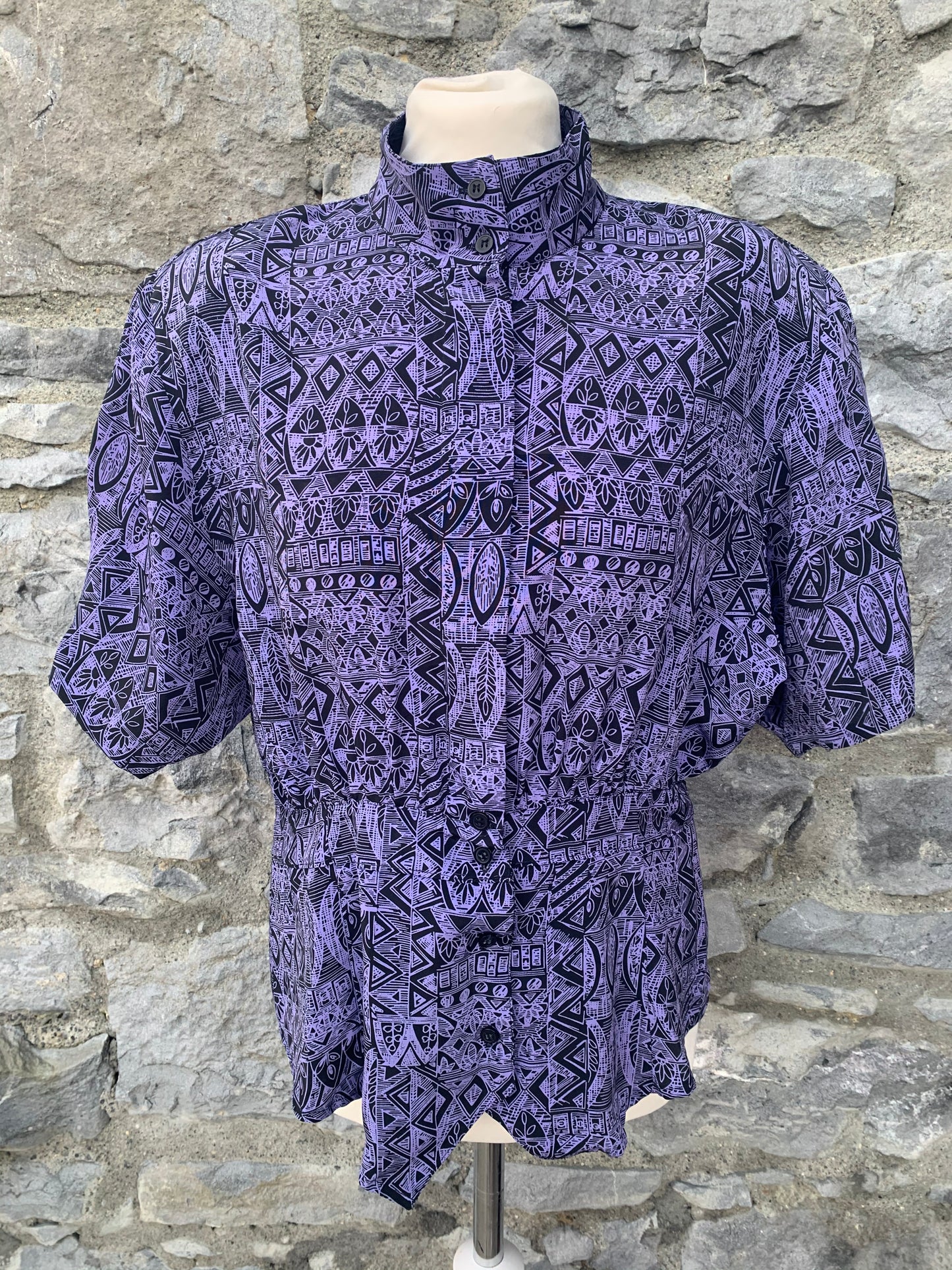 Joy 80s purple blouse uk 14