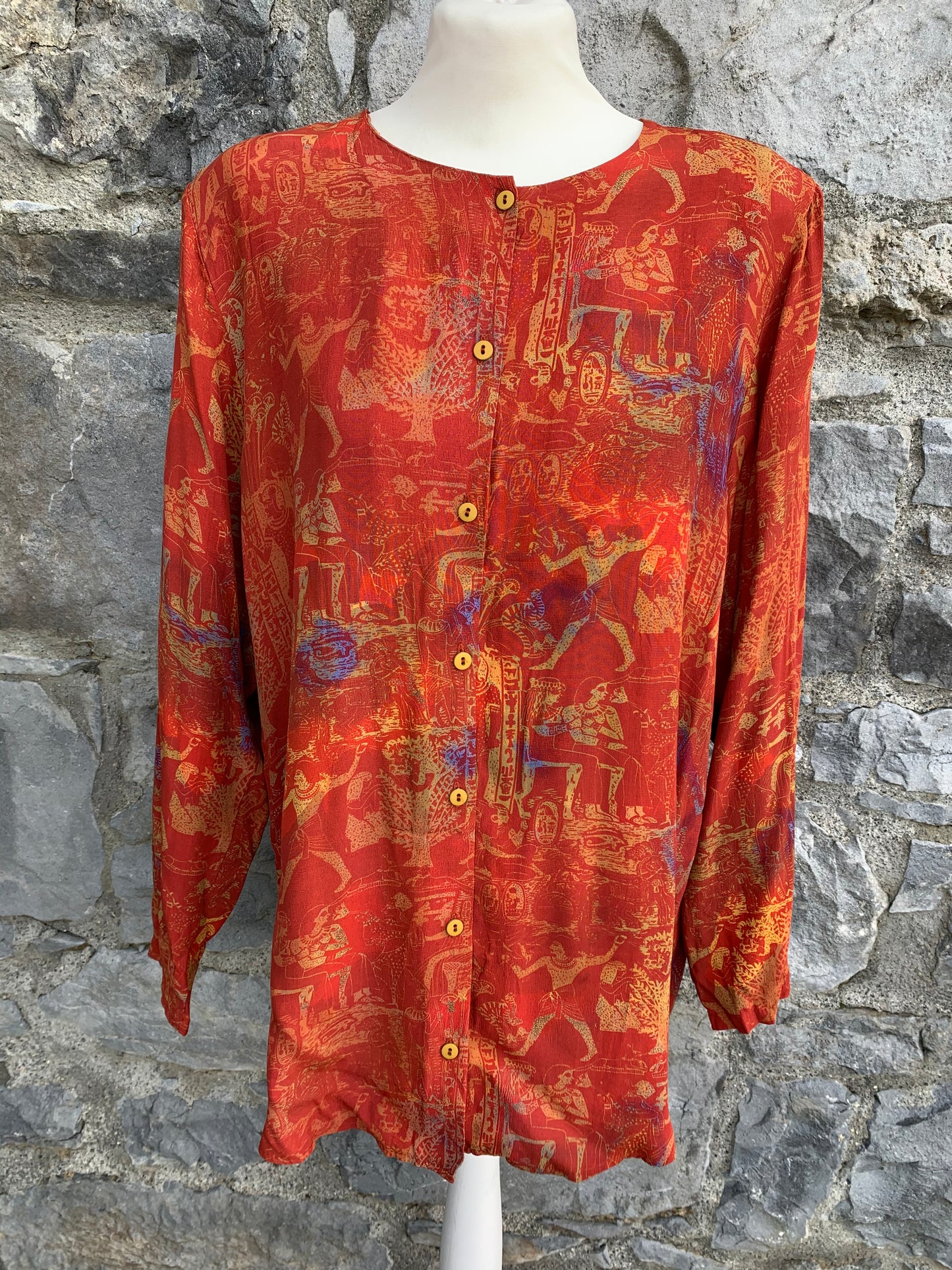 Mikko Ancient Egypt print shirt uk 14