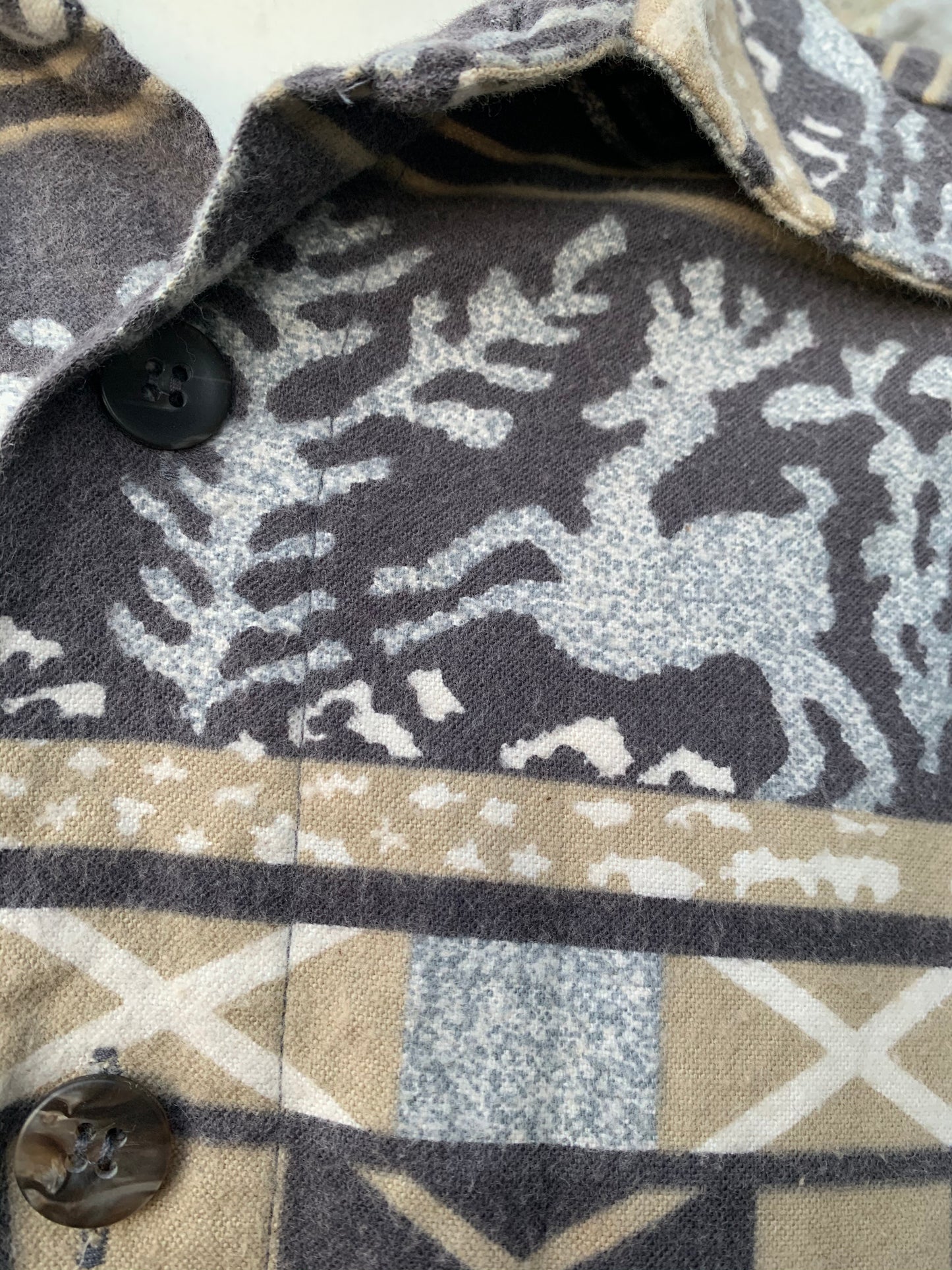 Fry-Day Reindeer flannel shirt Medium
