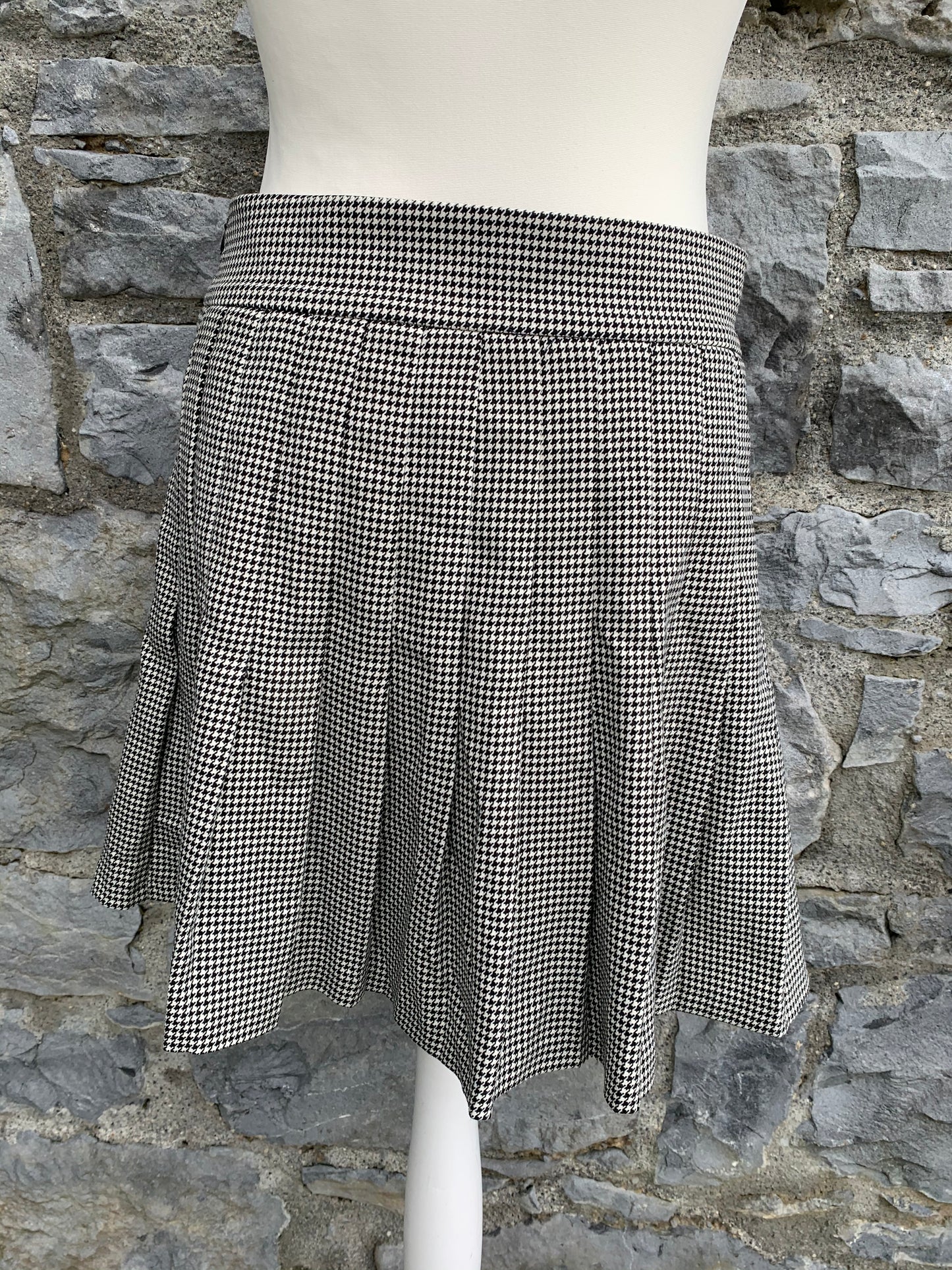 Houndstooth pleated skirt uk 10