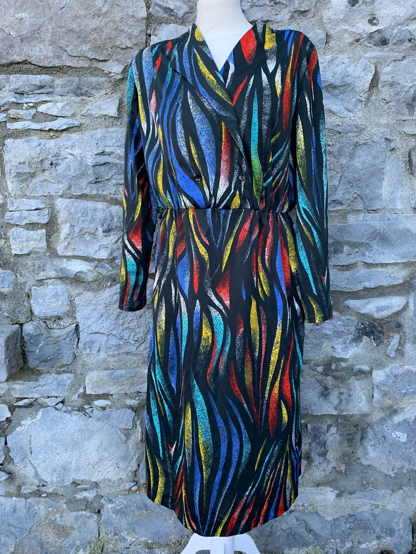 Latoua 80s midi rainbow dress uk 12