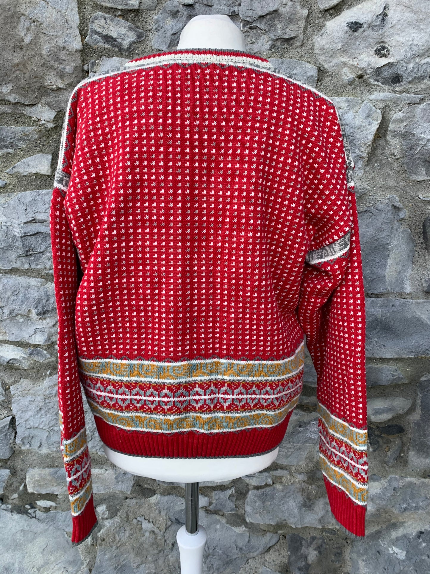 Red Norwegian cardigan uk 14