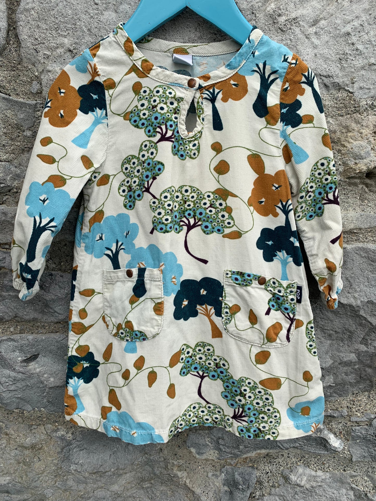 Forest cord dress 12-18m (80-86cm)