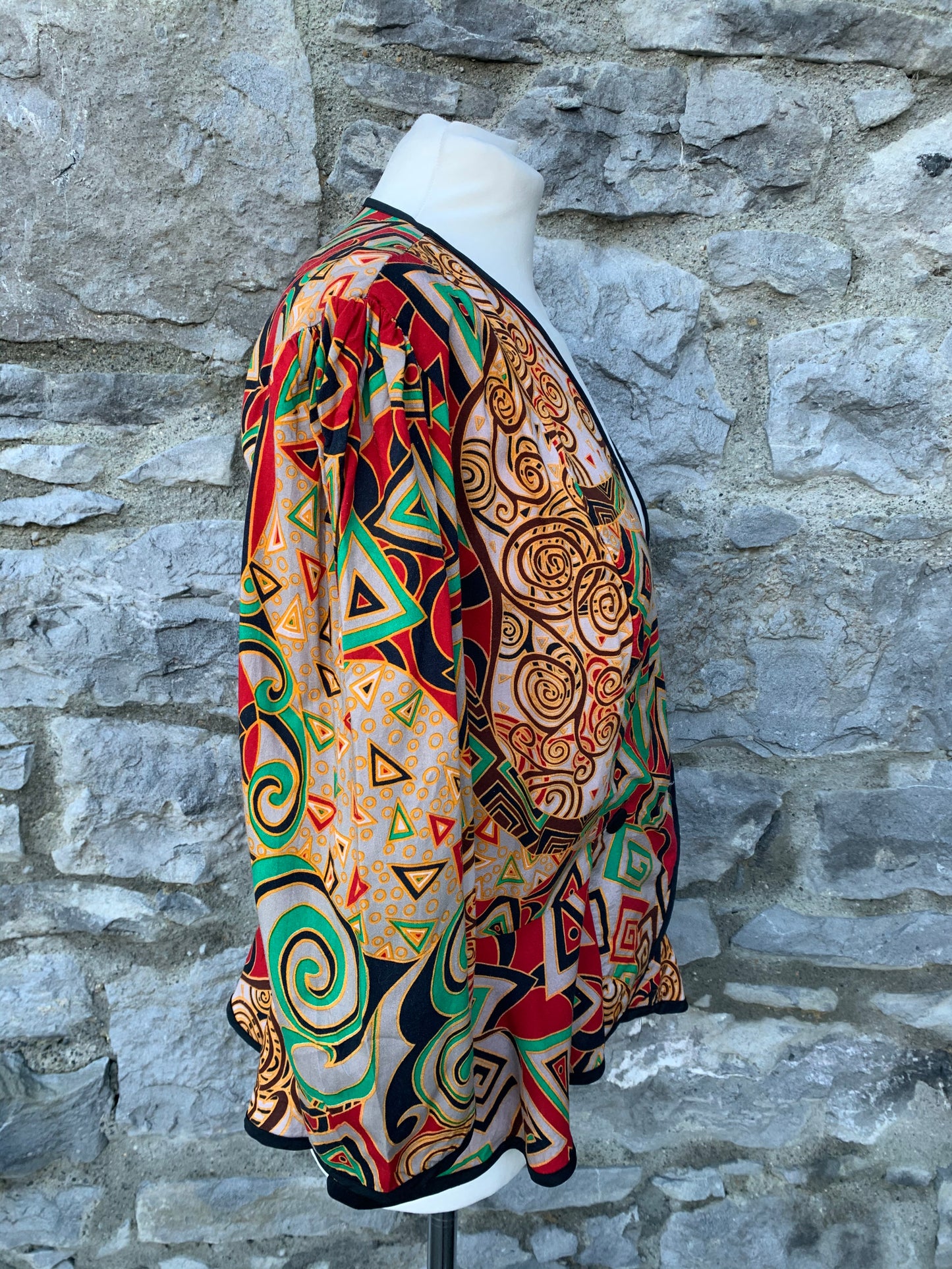 Beautiful U 80s colourful light jacket uk 14