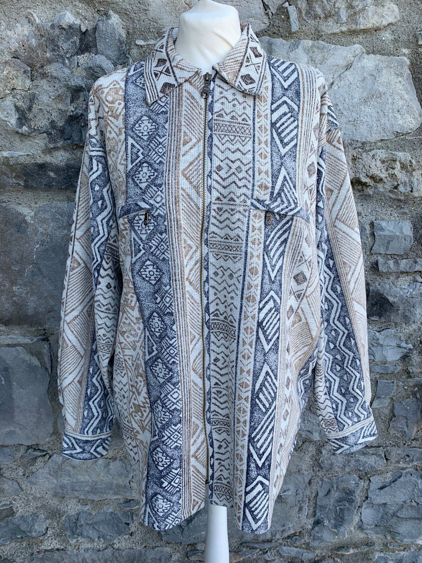 Topstar 90s zipped Aztec shirt Large