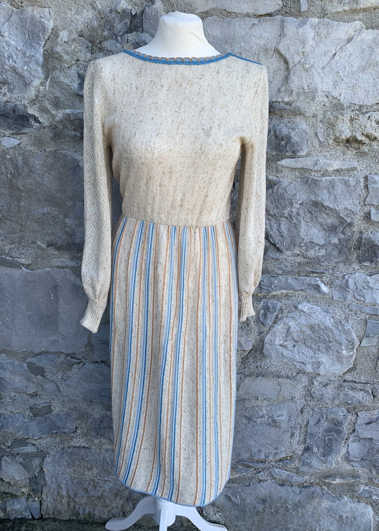 Babuale 70s beige dress uk 10