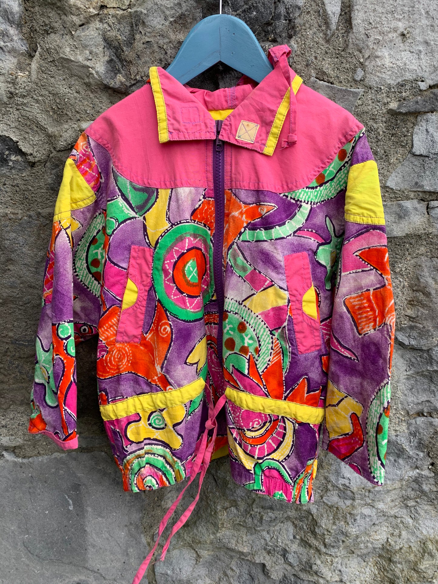Absorba 80s pink abstract windbreaker 18-24m (86-92cm)