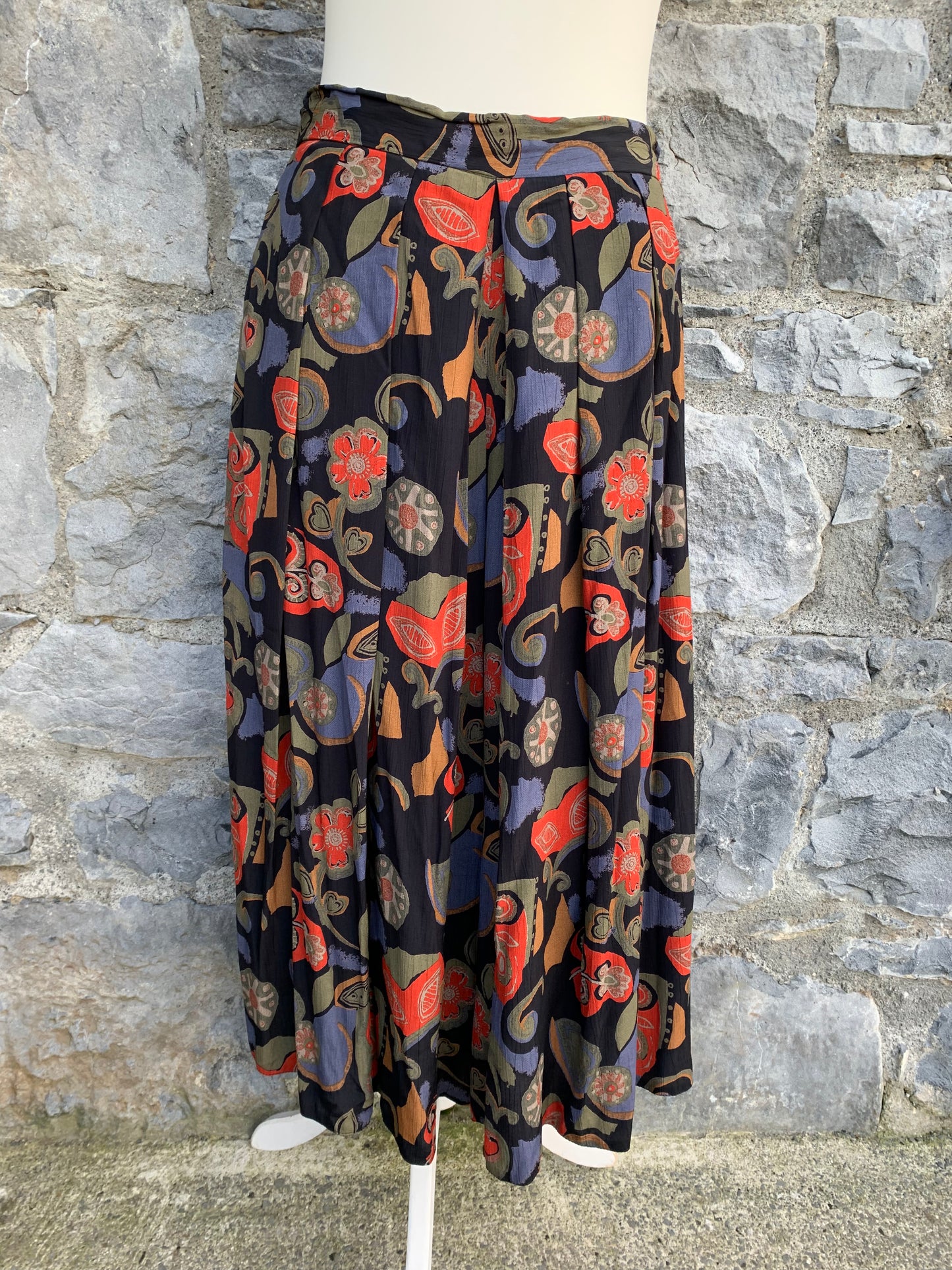 80s floral culottes uk 10