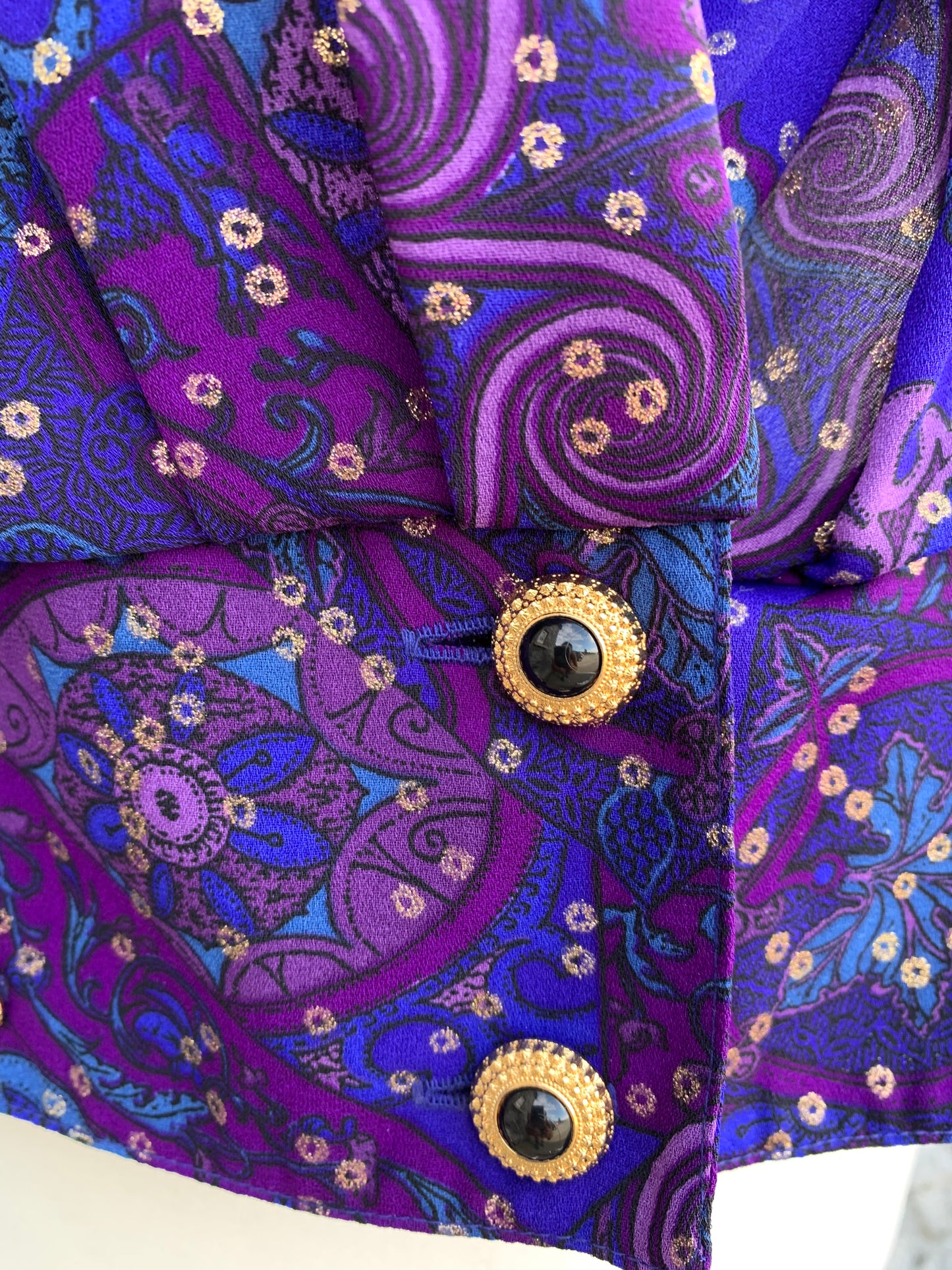 Schneberger purple blouse with gold dots uk 14-16