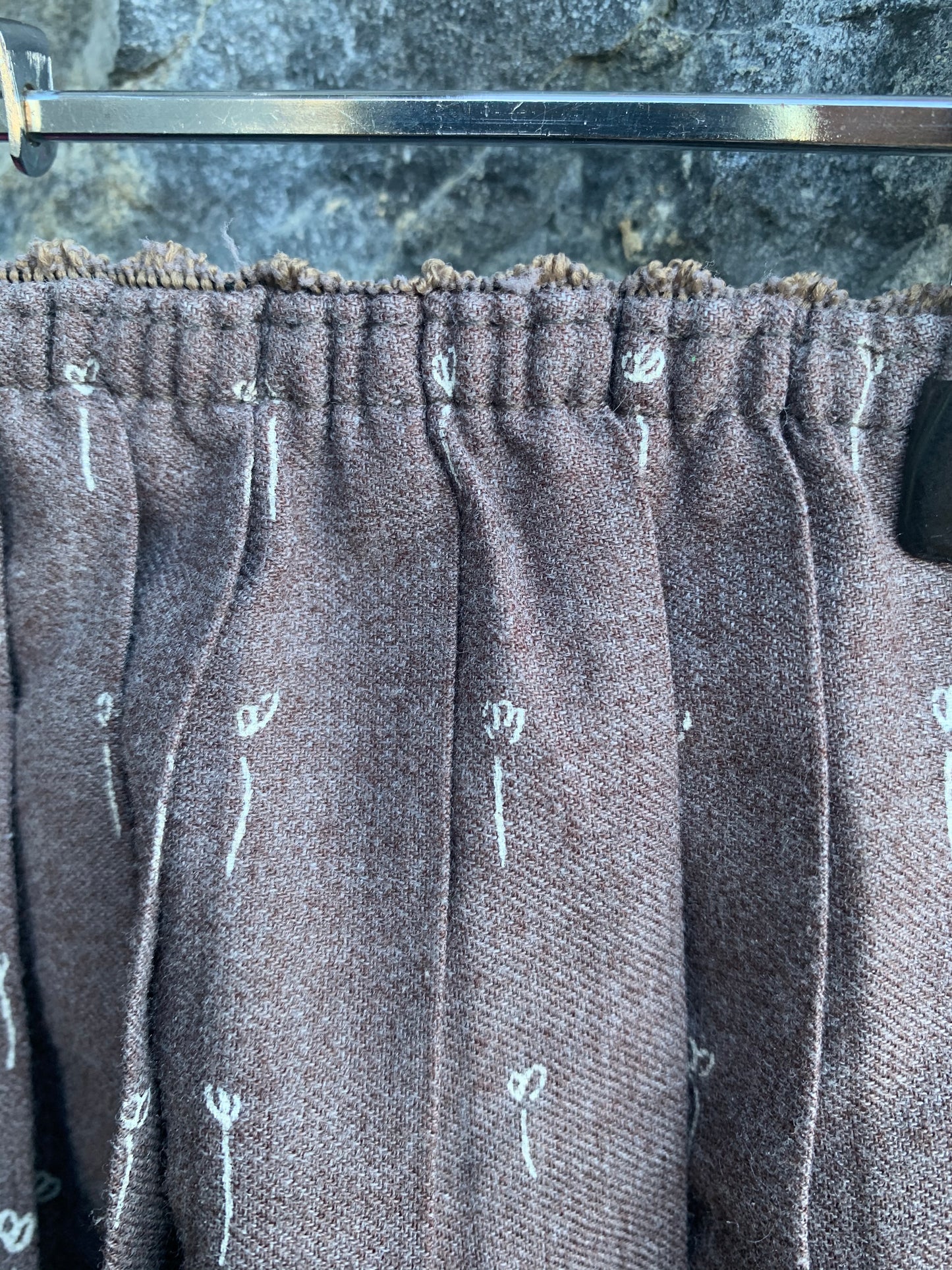 Brown pleated skirt 3y (98cm)