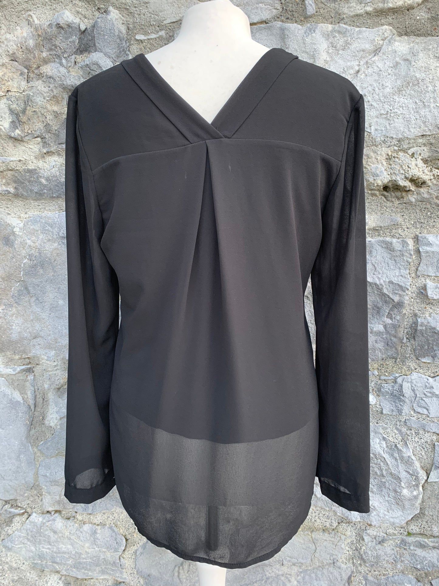 Black sheer top uk 12