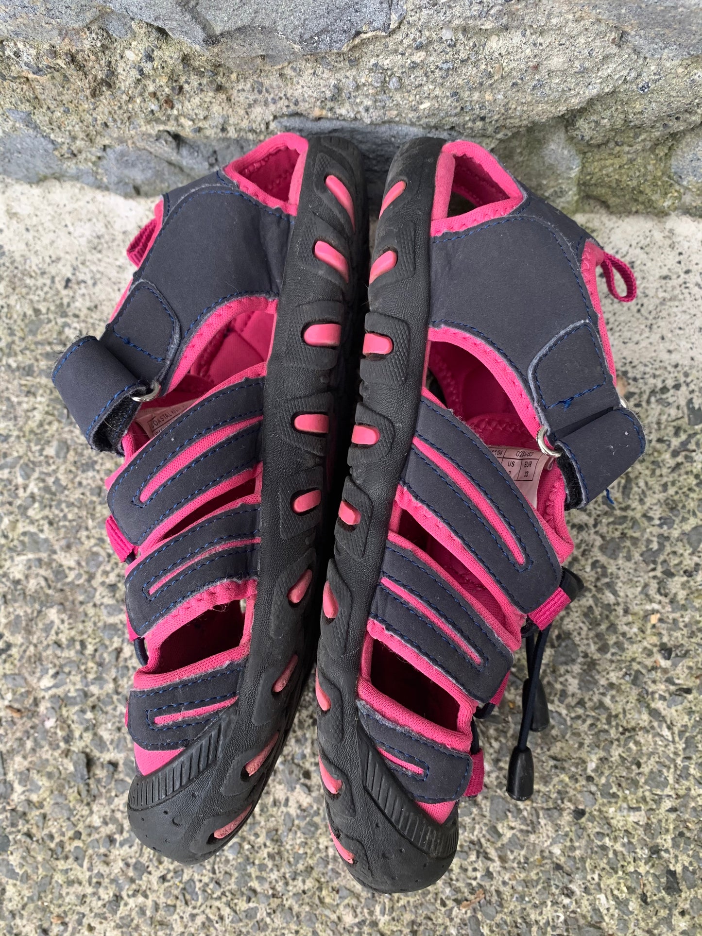 Grey&pink sandals uk 1 (eu 33)