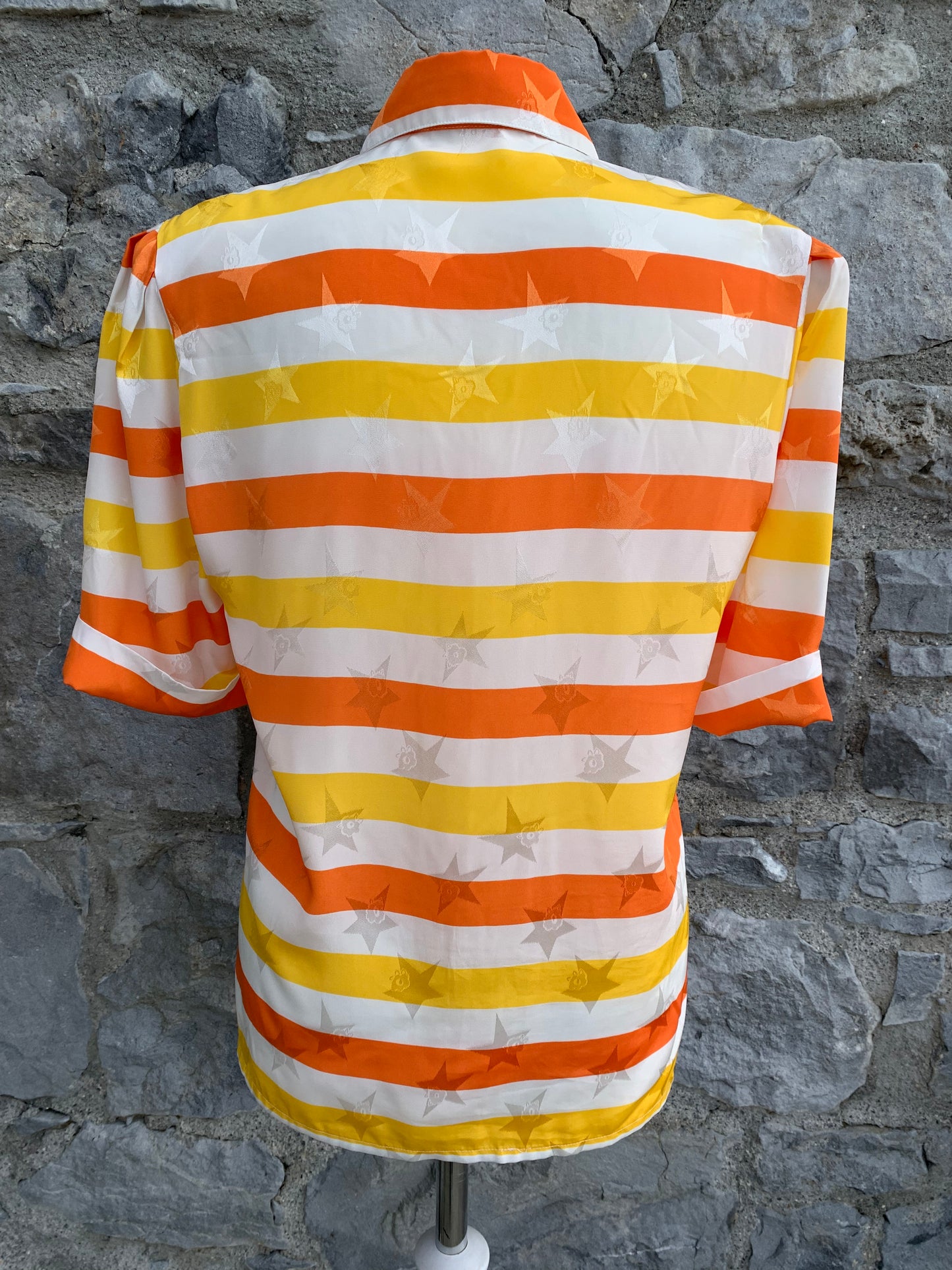 Yarell yellow&orange stripy shirt uk 8-10